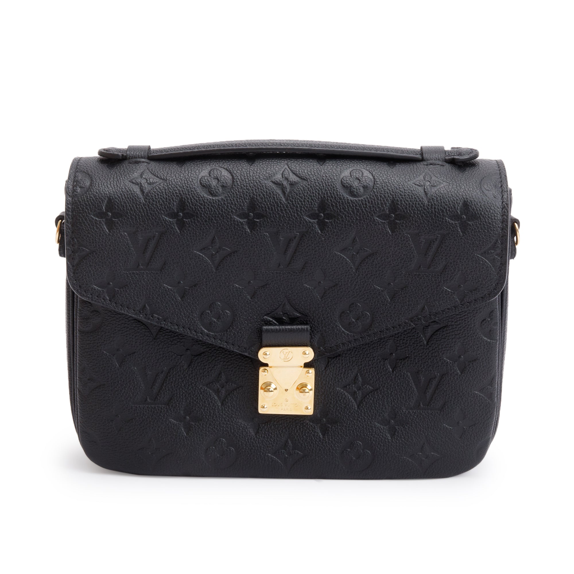 Louis Vuitton 2023 Black Monogram Empreinte Leather Pochette Metis w/ Box & Receipt