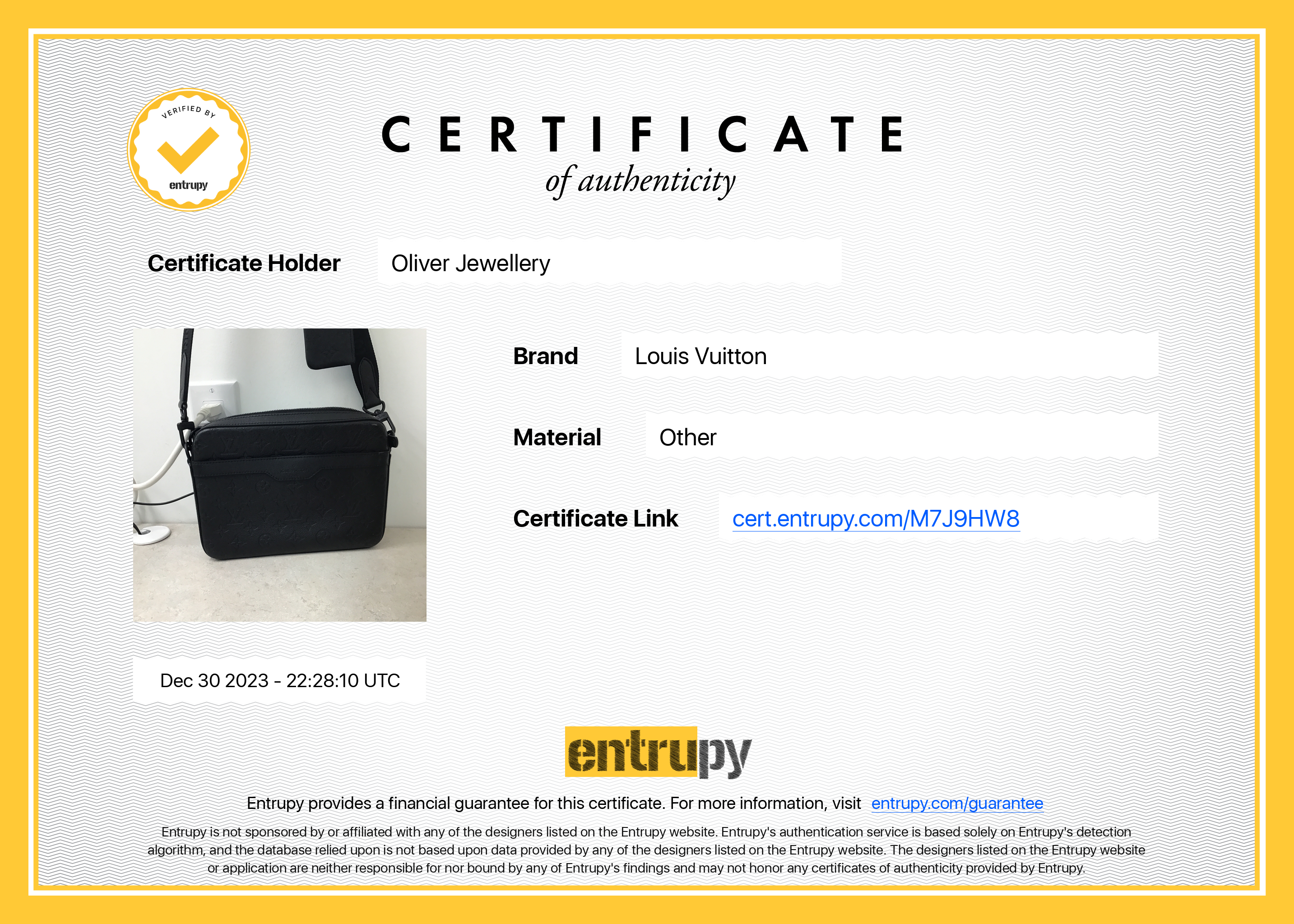 Louis Vuitton 2023 Black Monogram Shadow Embossed Calfskin Leather Trio Messenger Bag w/ Box