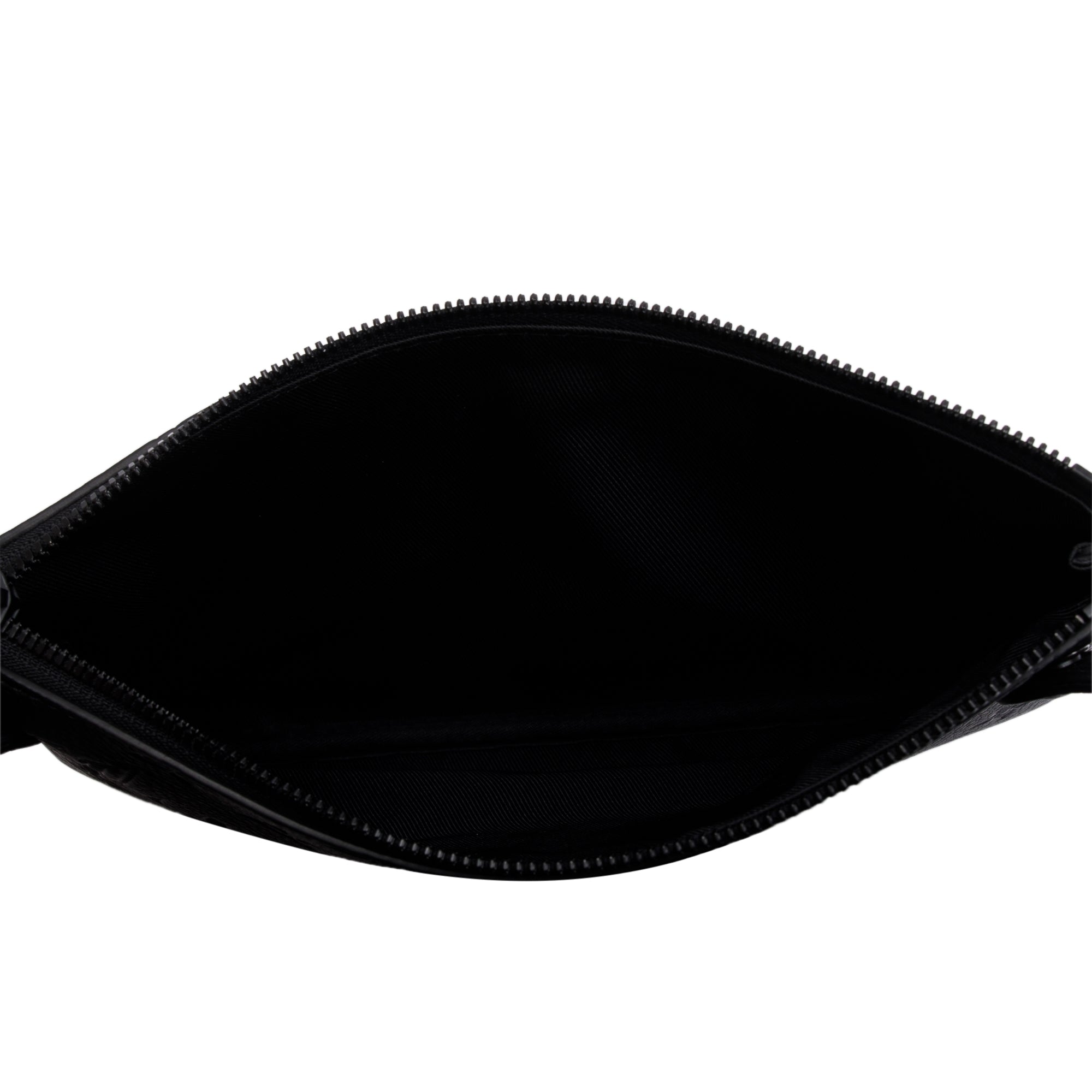 Louis Vuitton 2023 Black Monogram Shadow Embossed Calfskin Leather Trio Messenger Bag w/ Box & Receipt