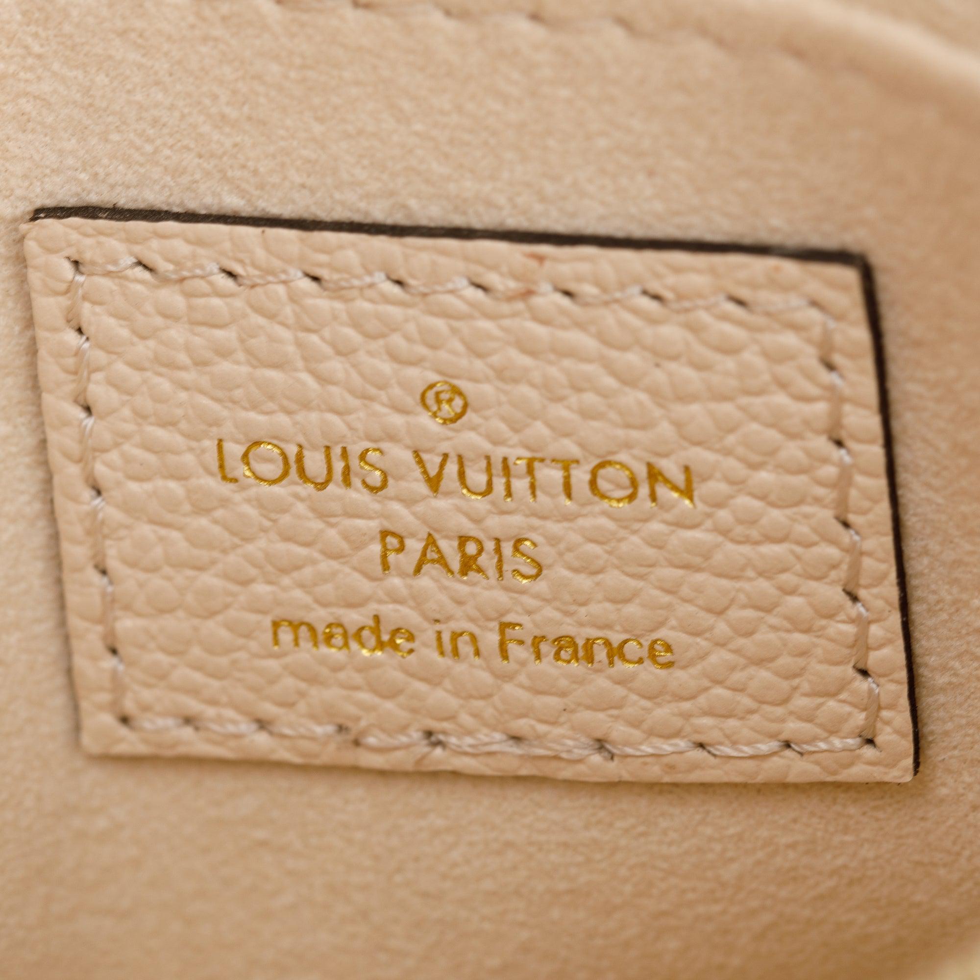 Louis Vuitton 2023 Creme Monogram Empreinte Leather Madeleine BB w/ Strap, Box & Receipt