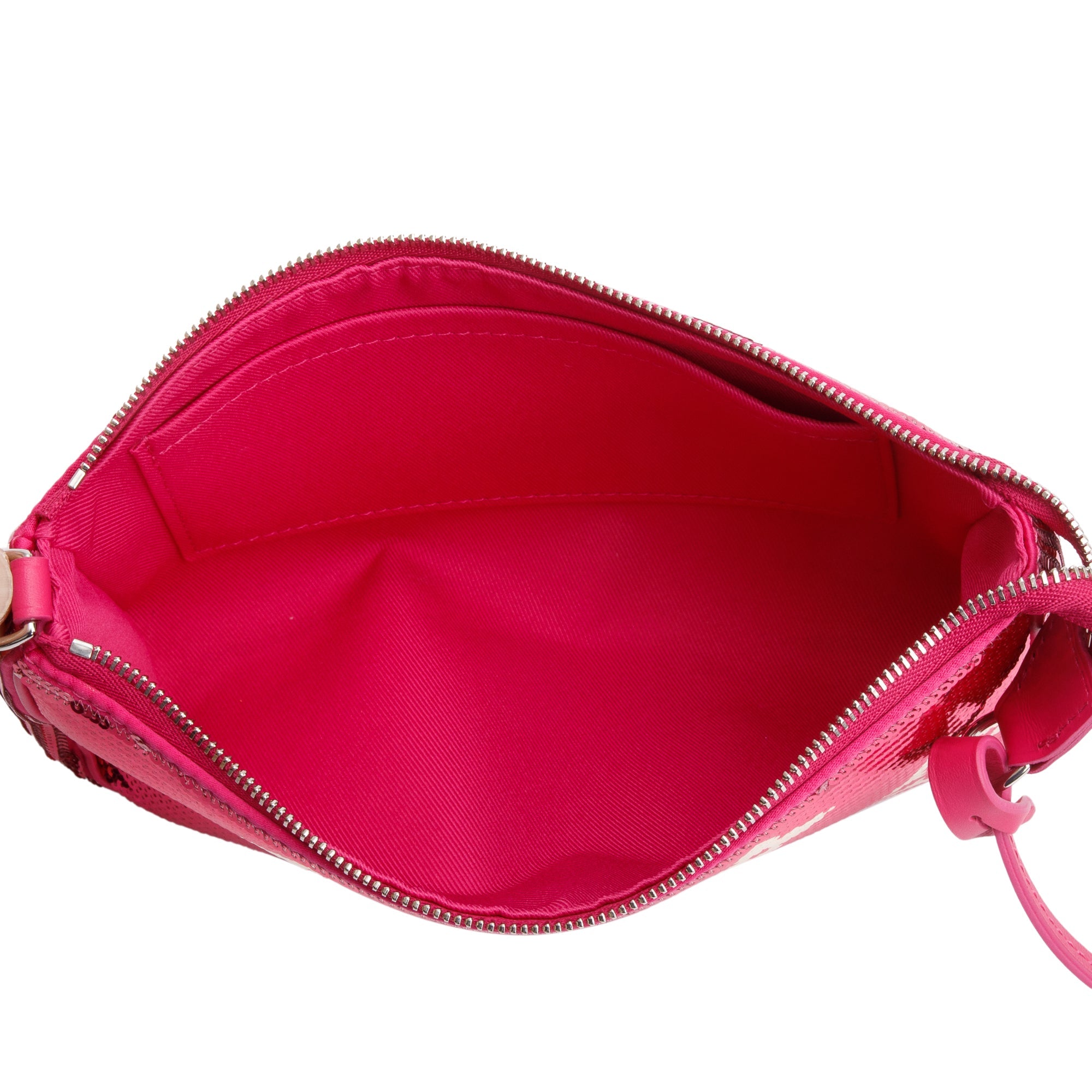 Louis Vuitton 2023 Fuchsia Silver Monogram Giant Sequins Pochette Accessoires w/ Receipt