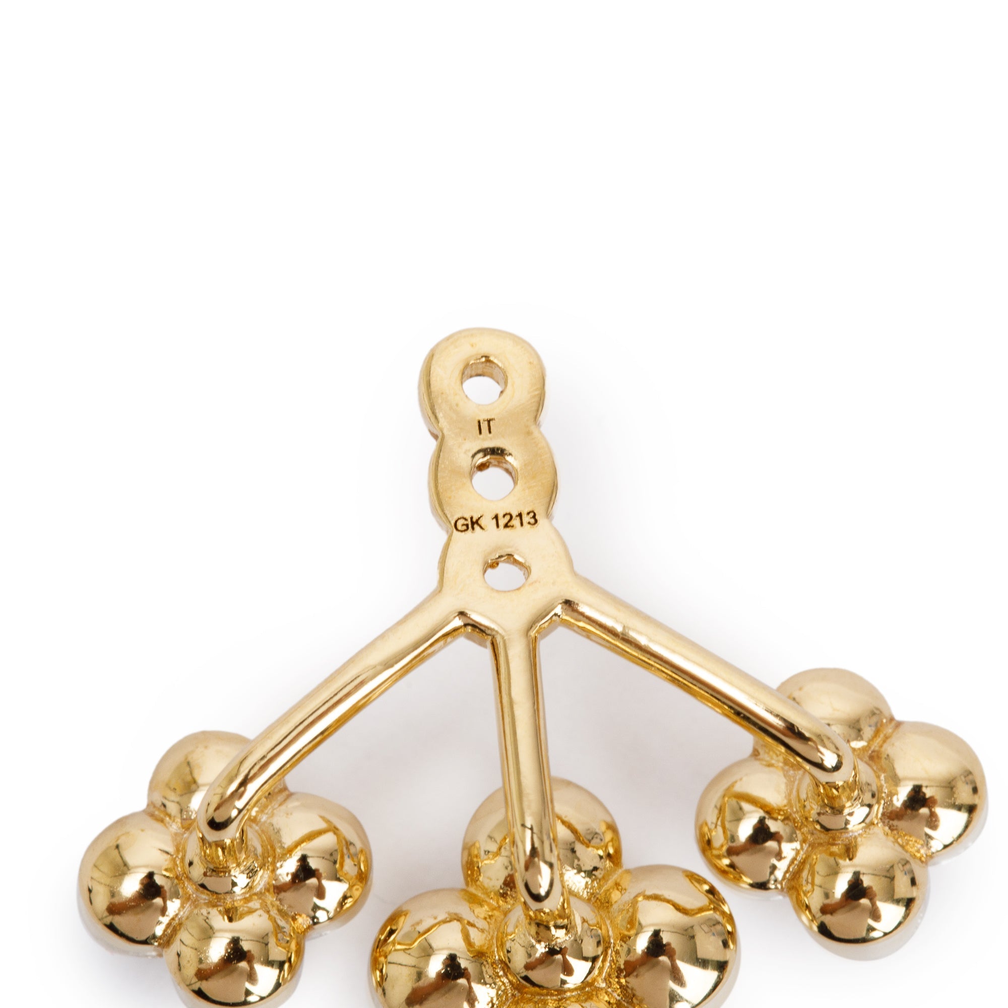 Louis Vuitton 2023 Gold-Plated White Bead LV Floragram Earrings w/ Box