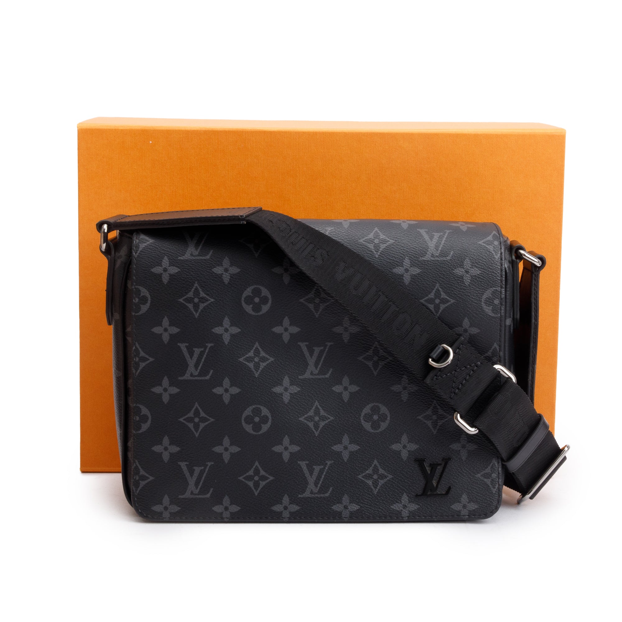 Louis Vuitton 2023 Monogram Eclipse District PM Bag w/ Box
