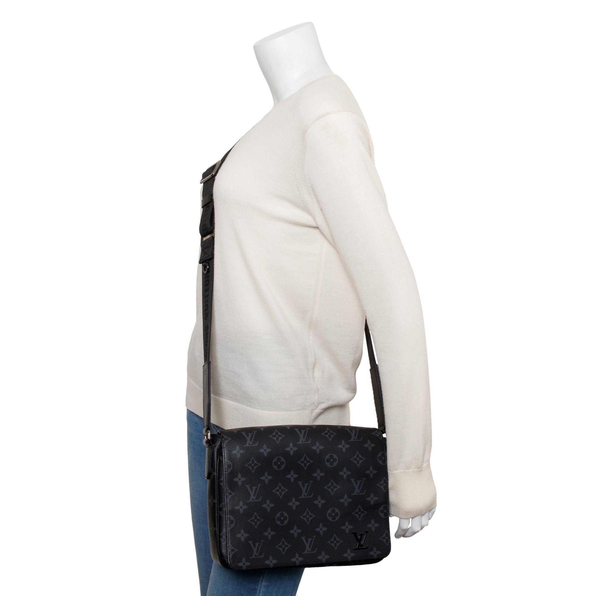 Louis Vuitton 2023 Monogram Eclipse District PM Bag w/ Box