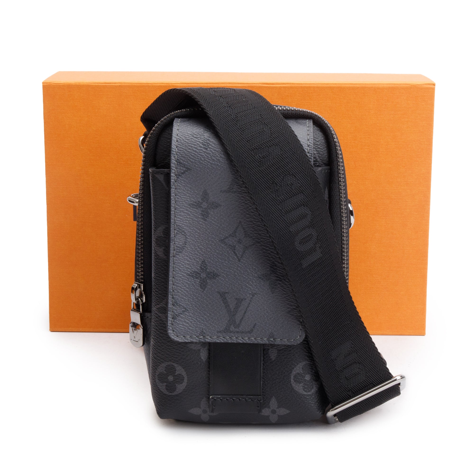 Louis Vuitton 2023 Monogram Eclipse Double Phone Pouch NM w/ Strap, Box & Receipt