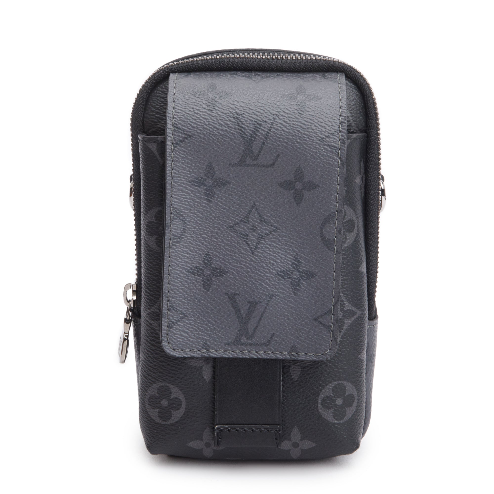 Louis Vuitton 2023 Monogram Eclipse Double Phone Pouch NM w/ Strap, Box & Receipt