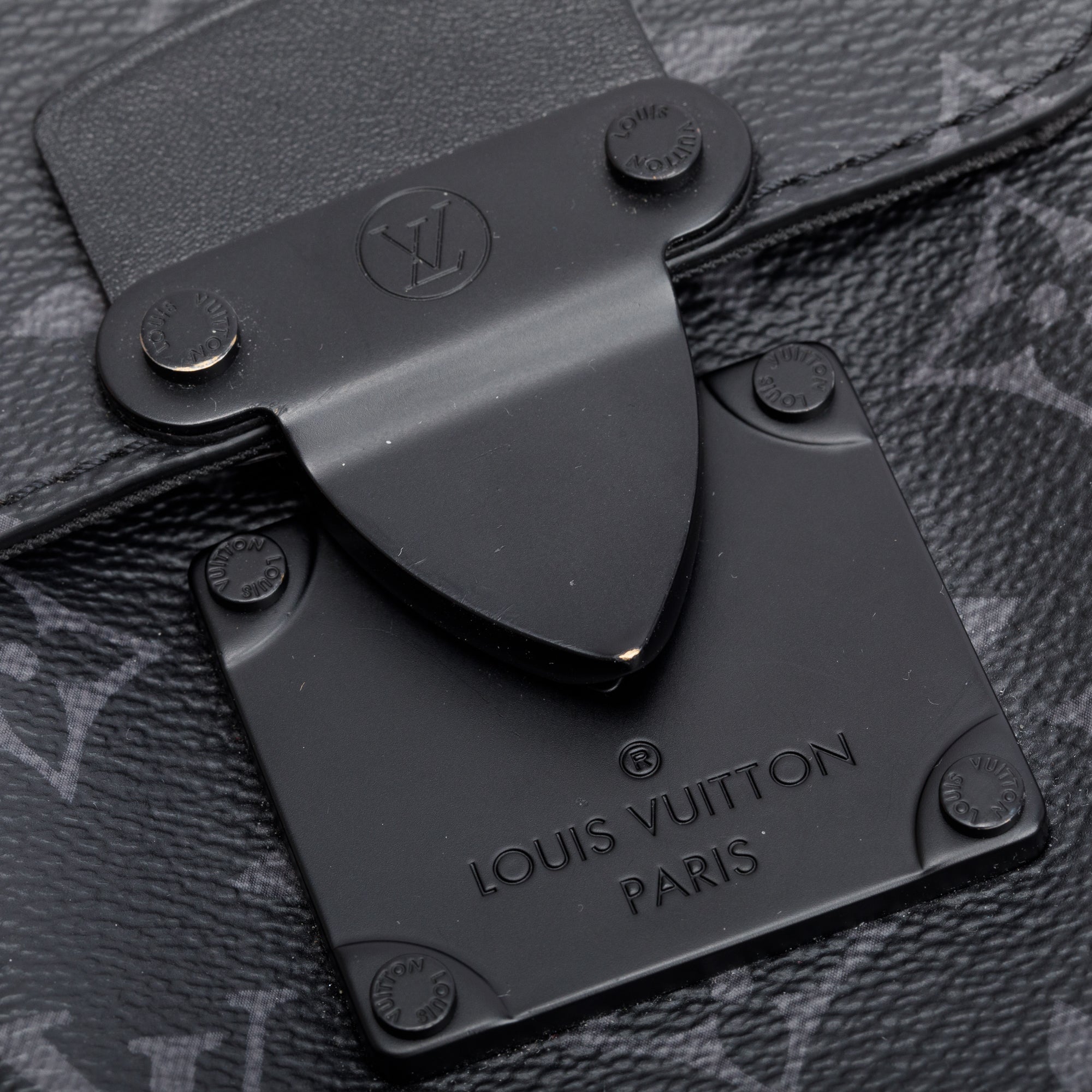 Louis Vuitton 2023 Monogram Eclipse S-Lock Verticle Wearable Wallet w/ Box