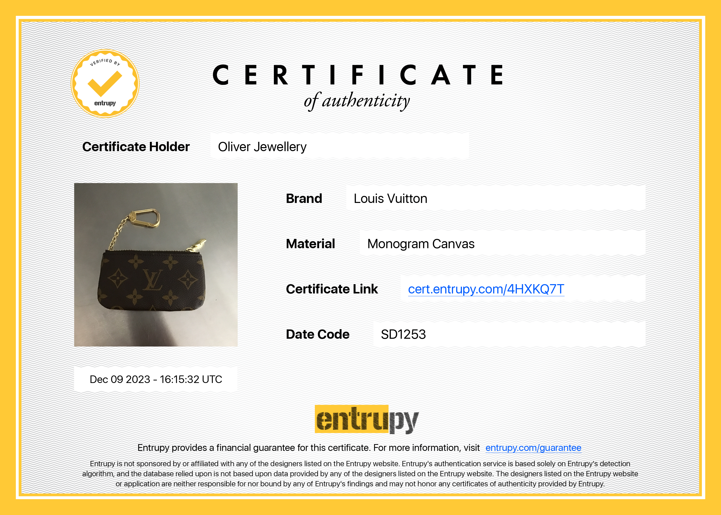 Louis Vuitton 2023 Monogram Key Pouch