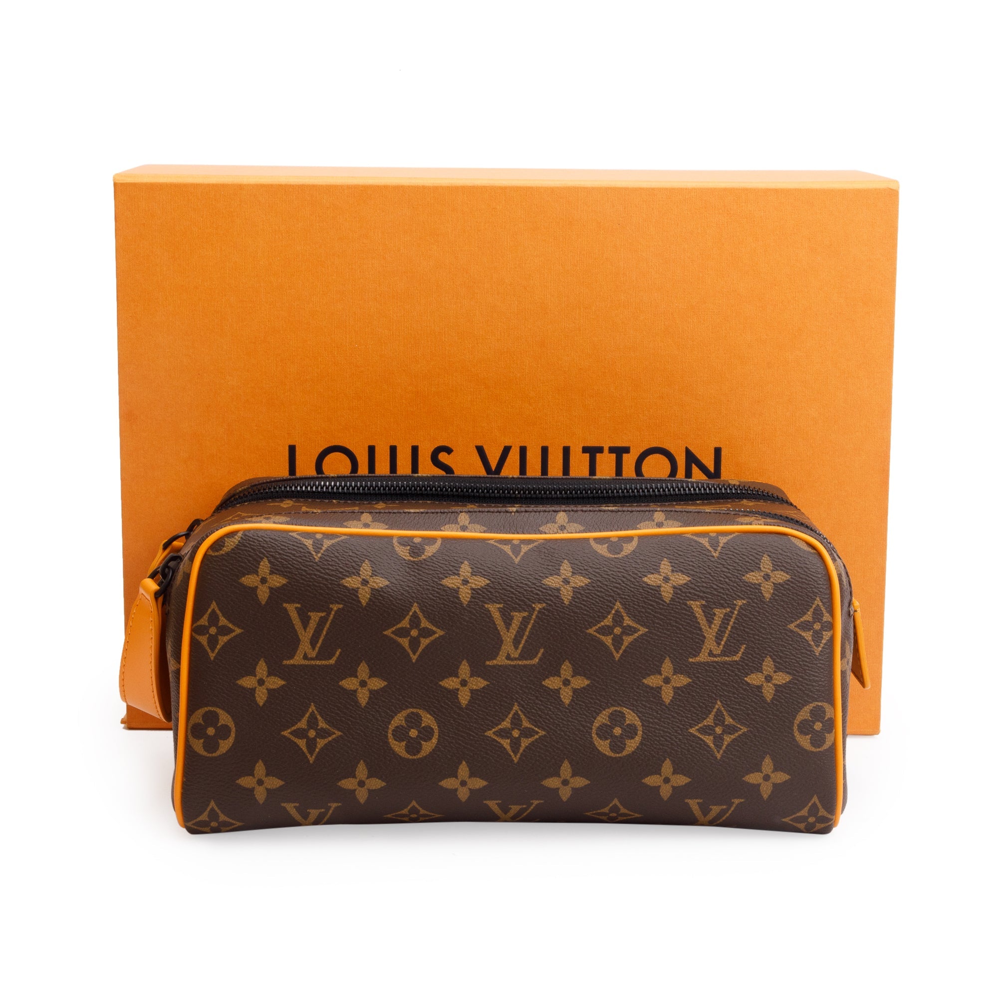 Louis Vuitton 2023 Monogram Macassar Dopp Kit Toilet Pouch w/ Box