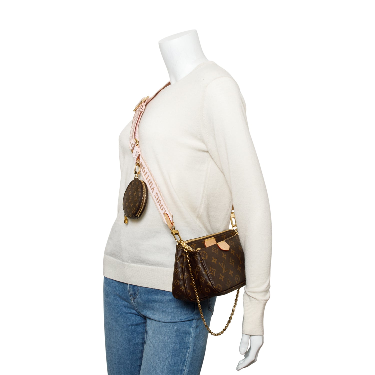 Louis Vuitton 2023 Monogram Rose Multi-Pochette Accessoires w/ Box & Receipt