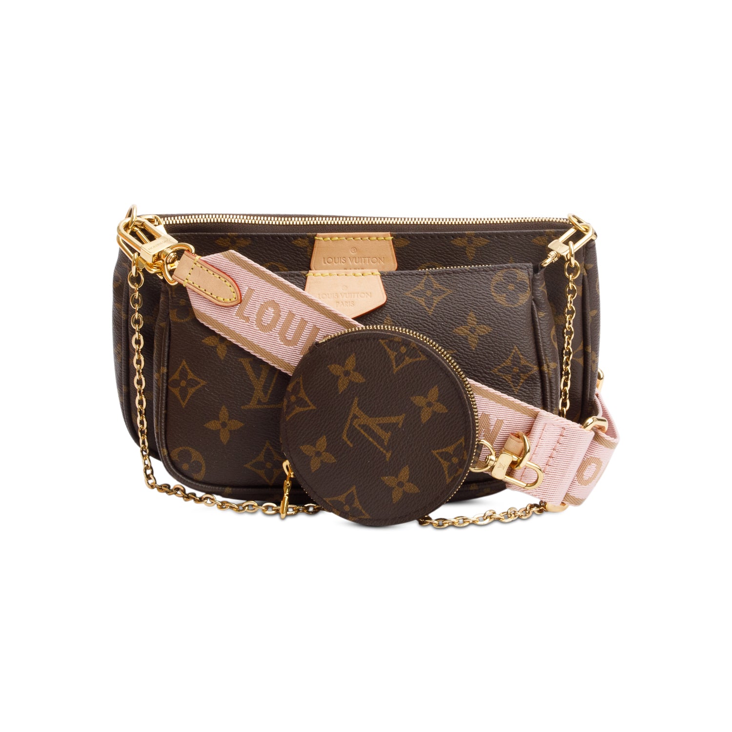 Louis Vuitton 2023 Monogram Rose Multi-Pochette Accessoires w/ Box & Receipt