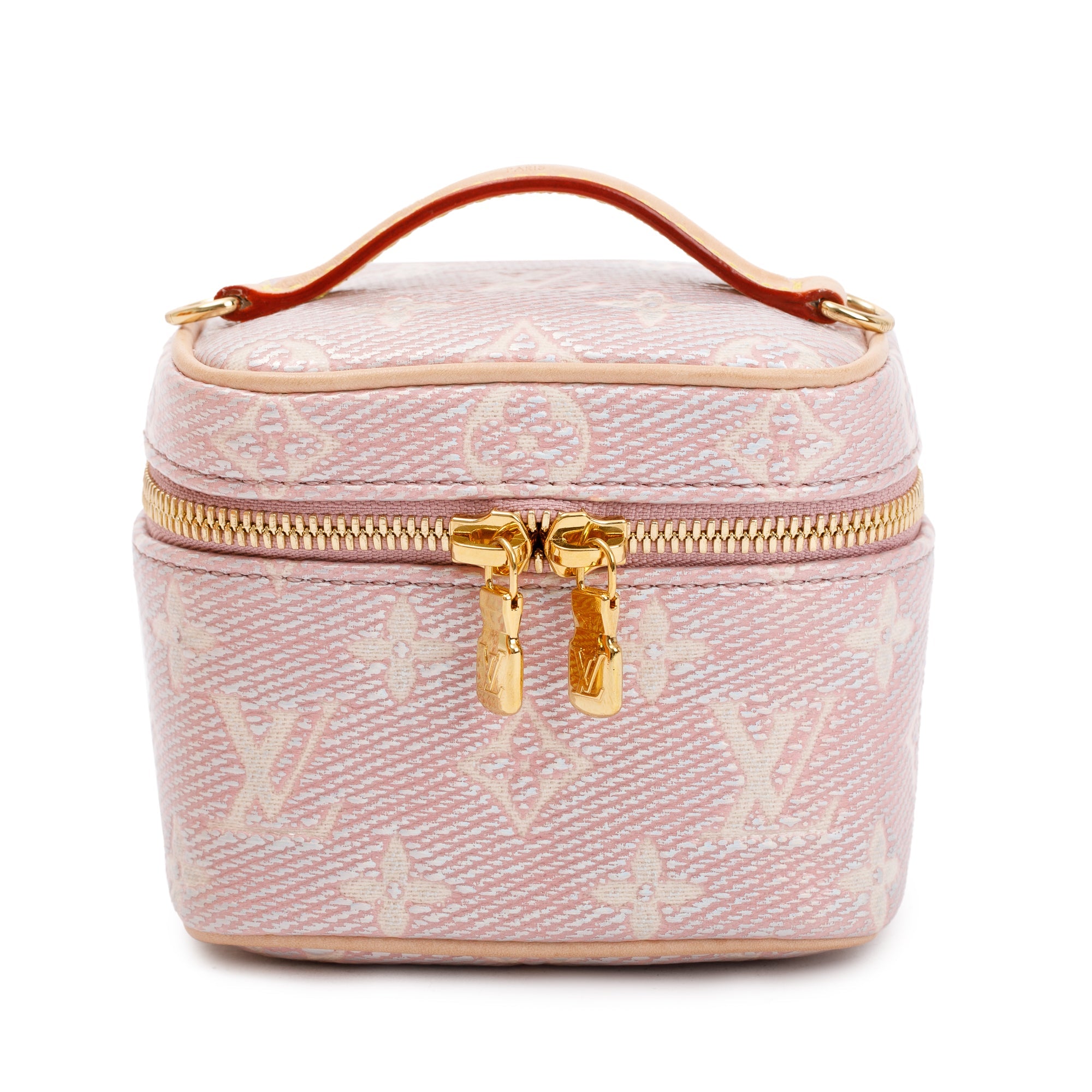 Louis Vuitton 2023 Pink Monoglam Canvas Micro Vanity w/ Box & Receipt