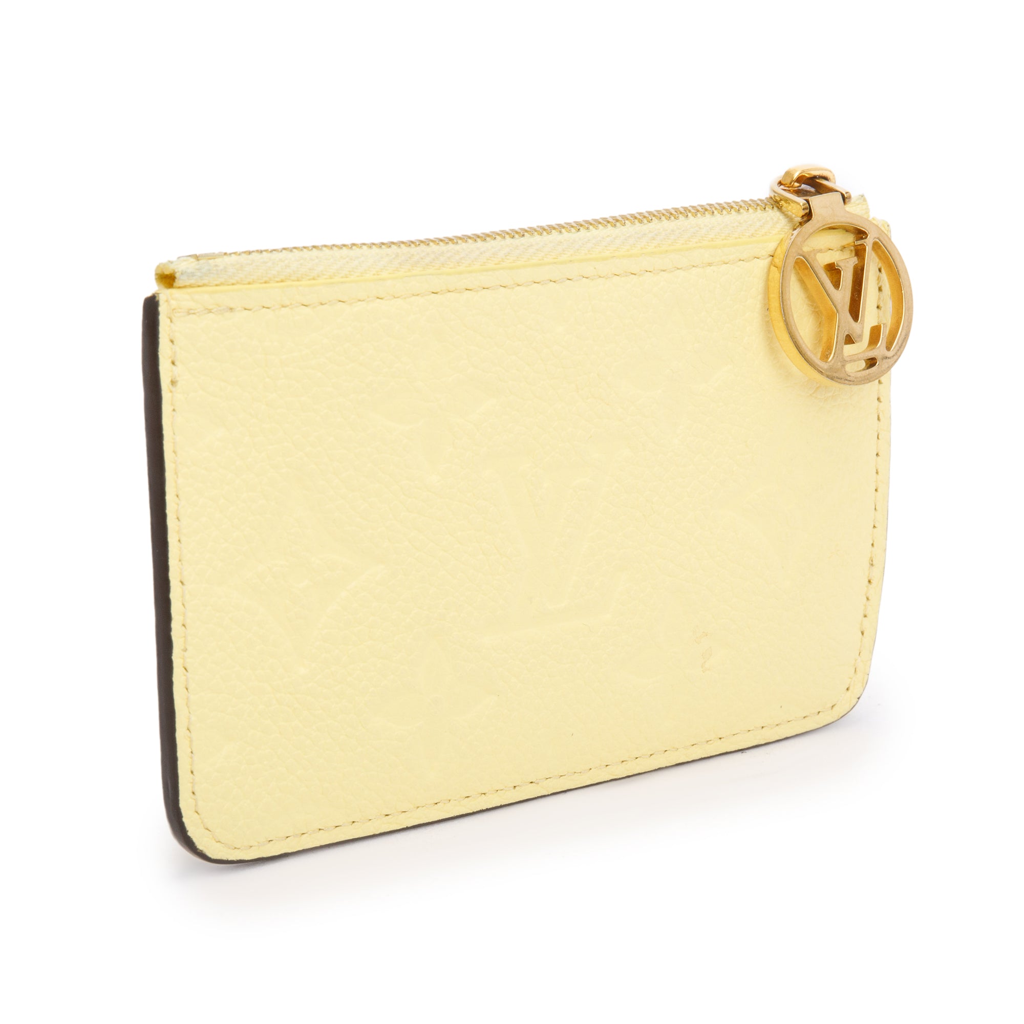 Louis Vuitton 2023 Yellow Monogram Empreinte Romy Card Holder w/ Box & Receipt