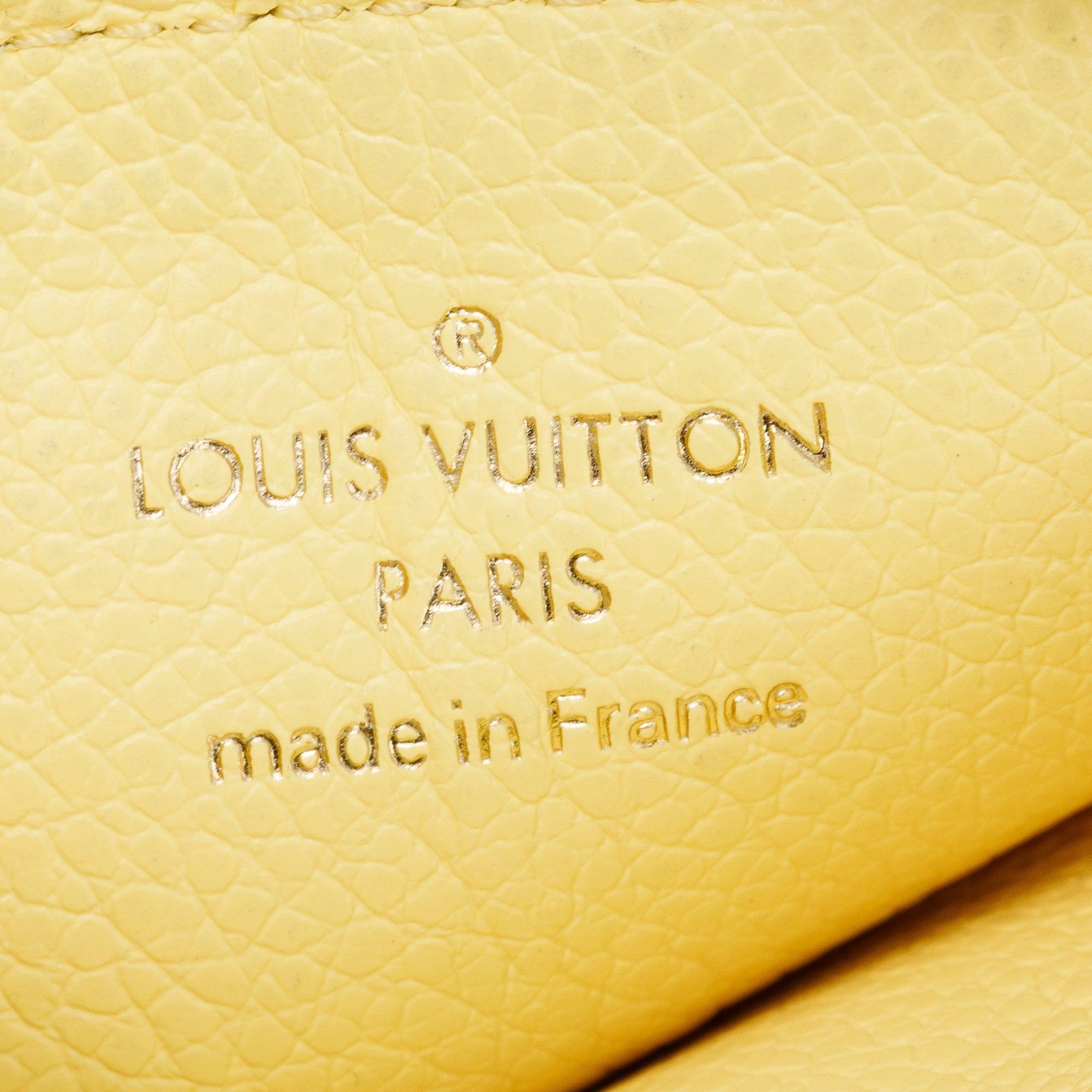 Louis Vuitton 2023 Yellow Monogram Empreinte Romy Card Holder w/ Box & Receipt