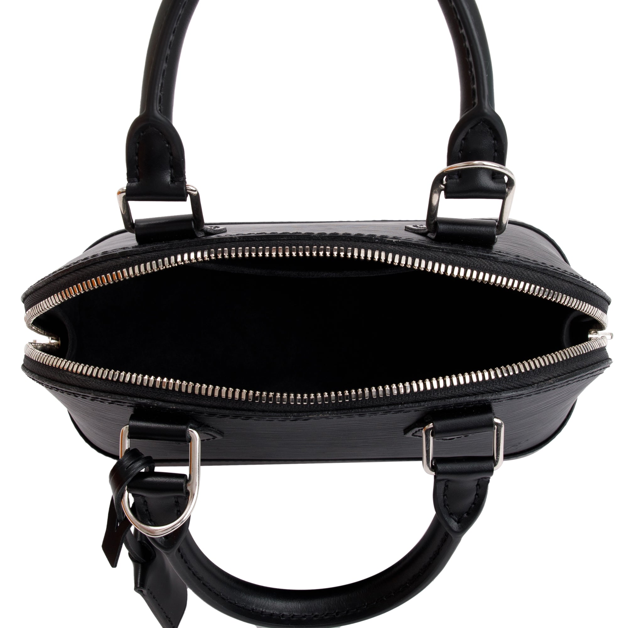 Louis Vuitton 2024 Black Epi Leather Alma BB w/ Strap, Box & Receipt