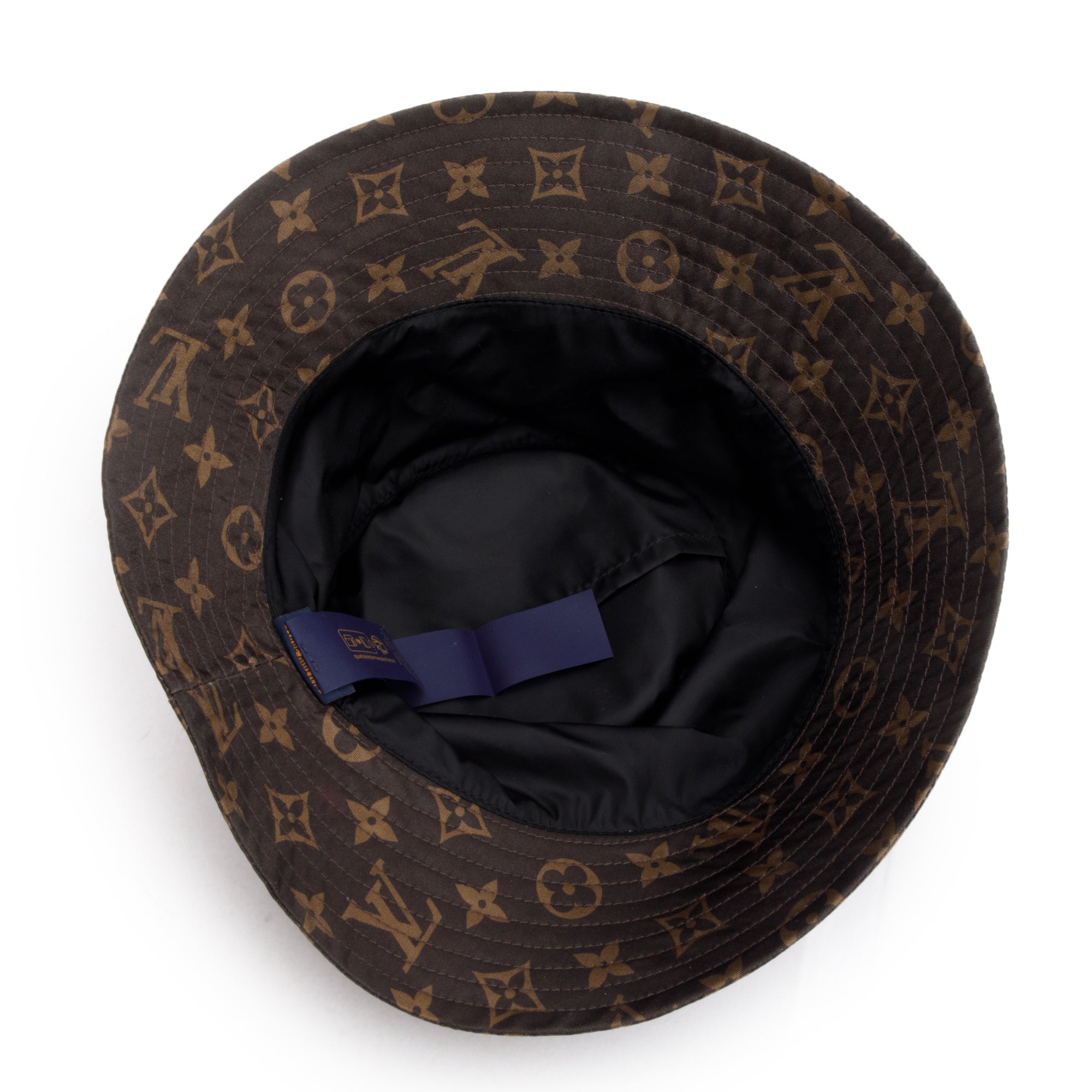 Louis Vuitton 2024 Brown Monogram Nylon Pocket Bucket Hat w/ Box