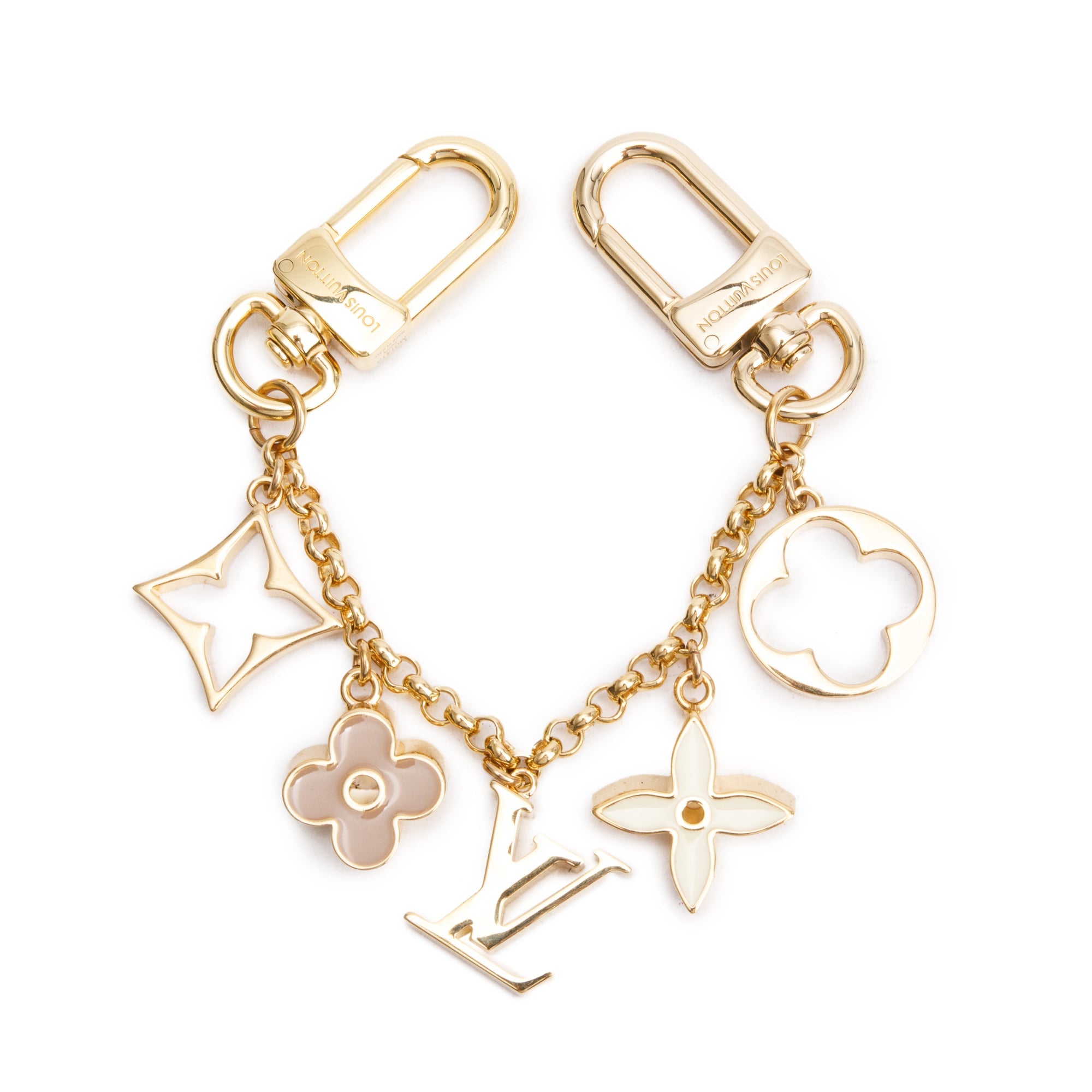 Louis Vuitton 2024 Gold-Tone Metal Fleur De Monogram Bag Charm w/ Box