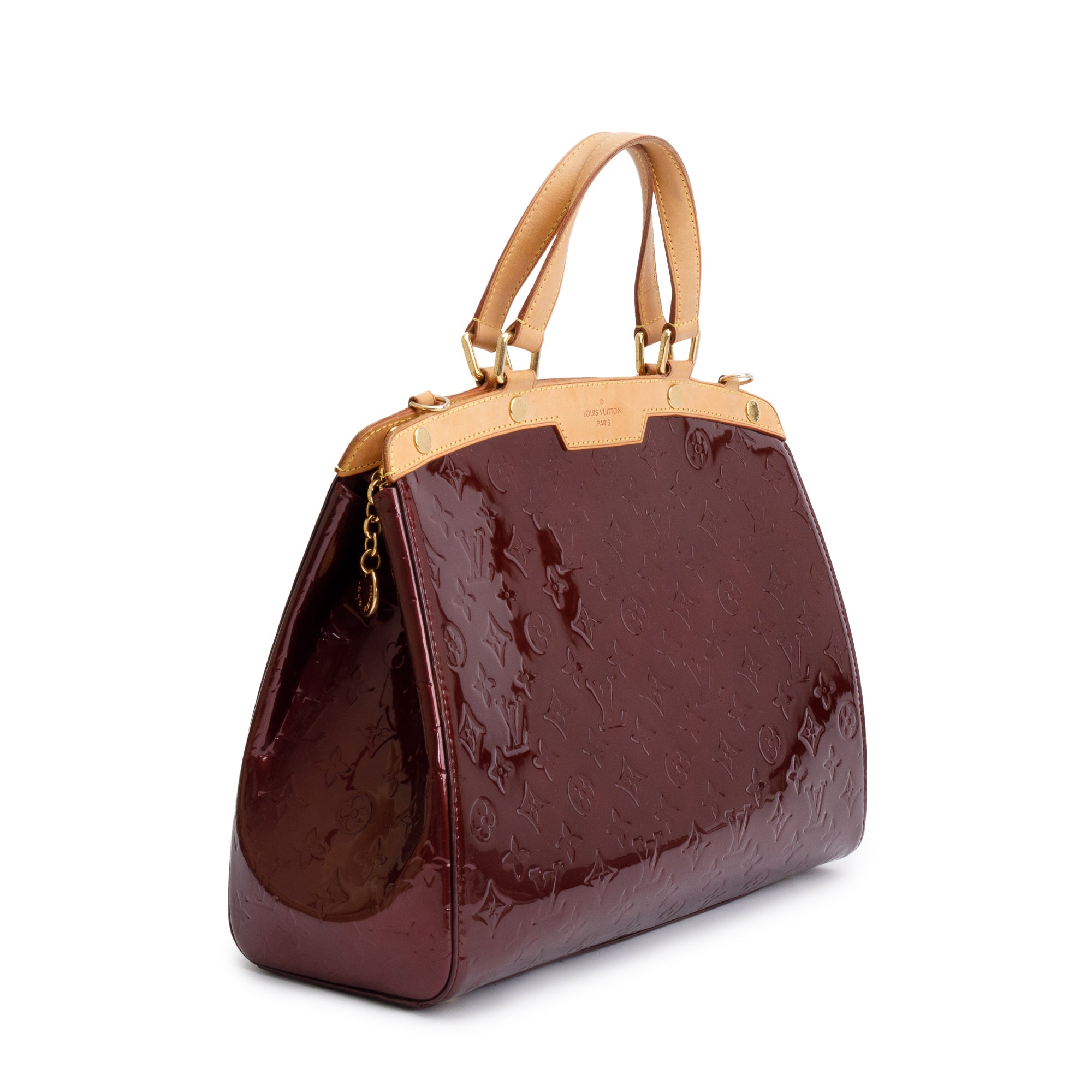 Louis Vuitton Amarante Monogram Vernis Brea GM w/ Strap
