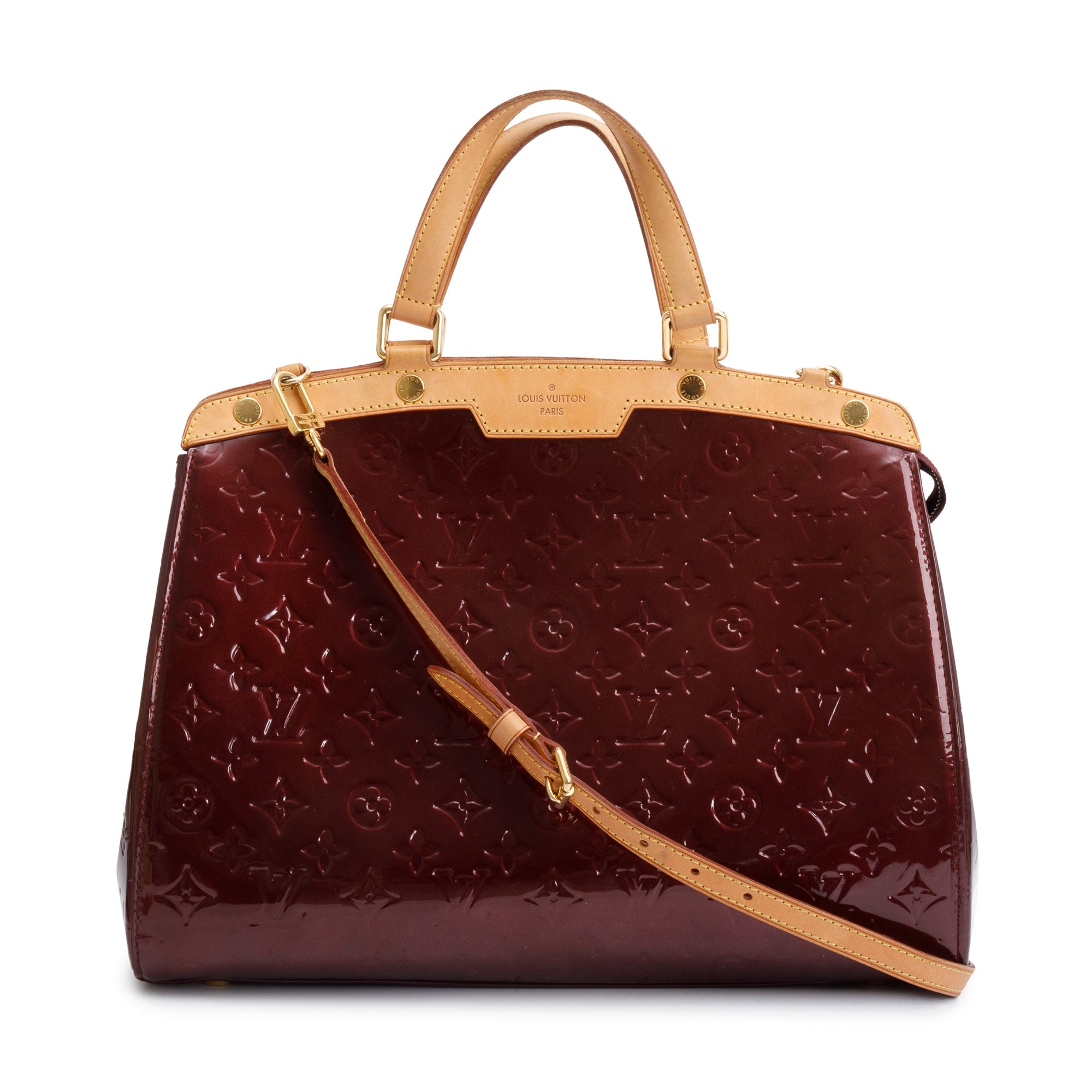 Louis Vuitton Amarante Monogram Vernis Brea GM w/ Strap