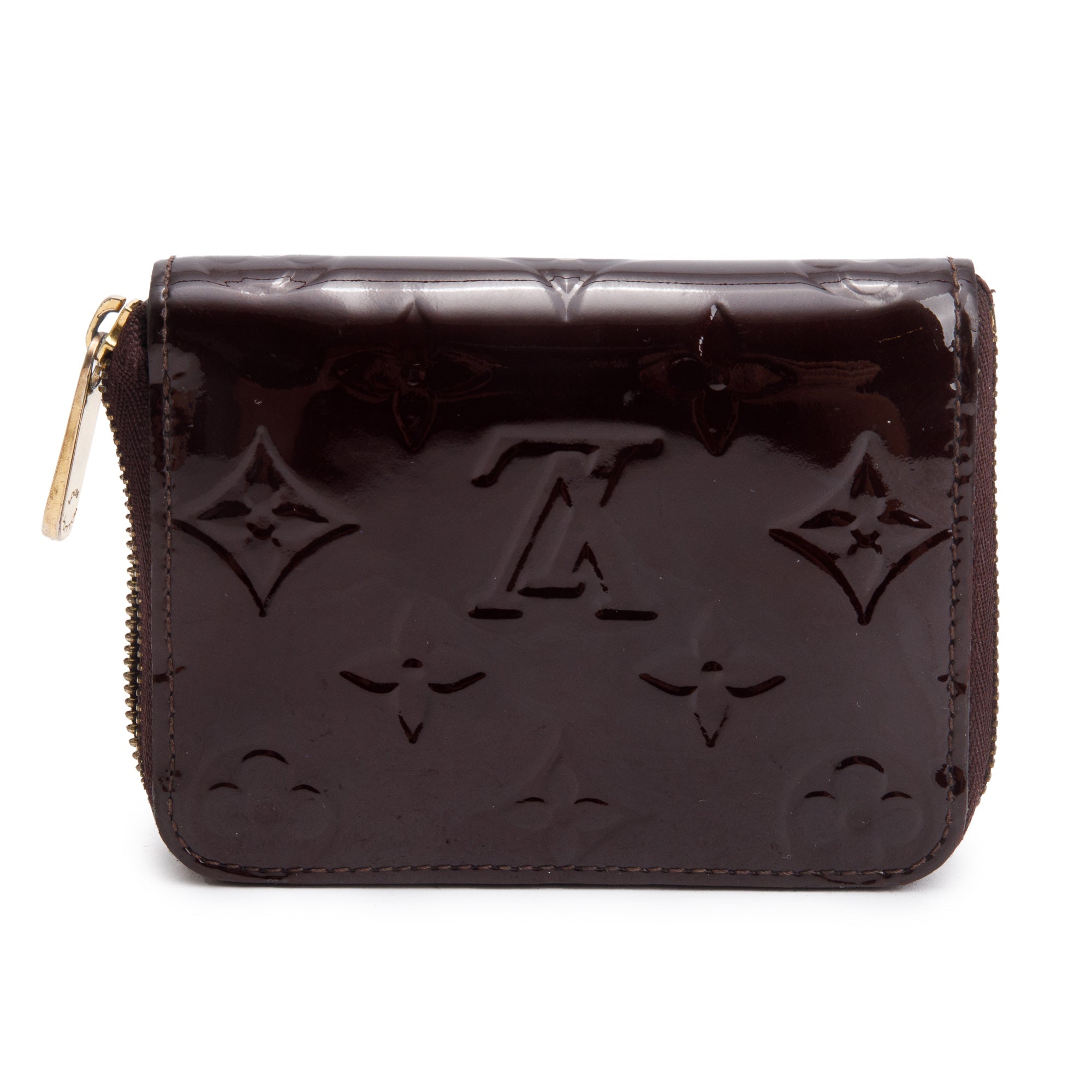 Louis Vuitton Amarante Monogram Vernis Leather Zippy Coin Purse w/ Box