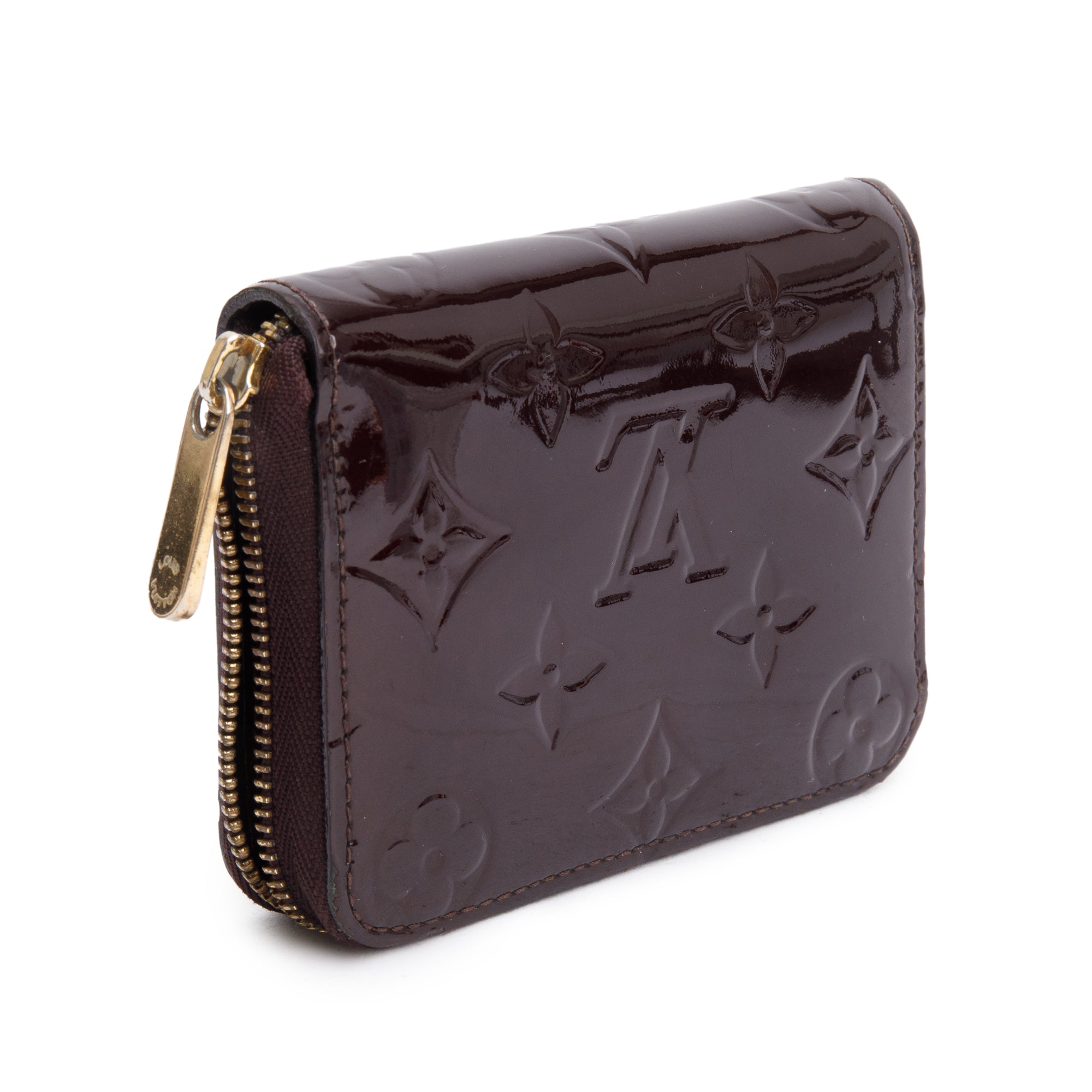 Louis Vuitton Amarante Monogram Vernis Leather Zippy Coin Purse w/ Box