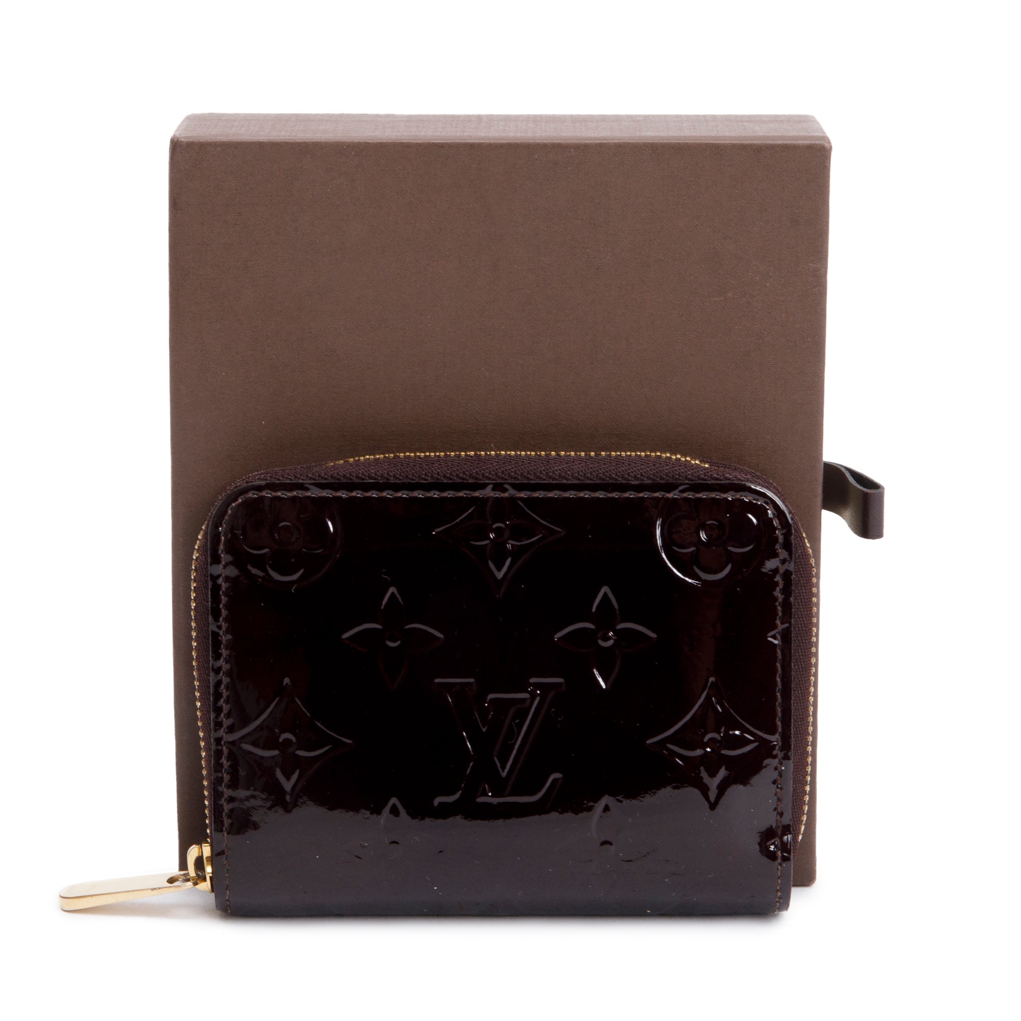 Louis Vuitton Amarante Monogram Vernis Leather Zippy Coin Purse w/ Box & Receipt