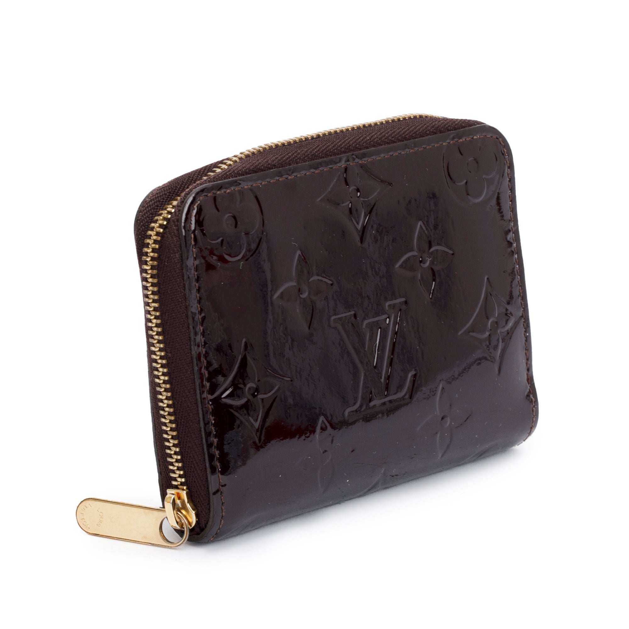 Louis Vuitton Amarante Monogram Vernis Leather Zippy Coin Purse w/ Box & Receipt