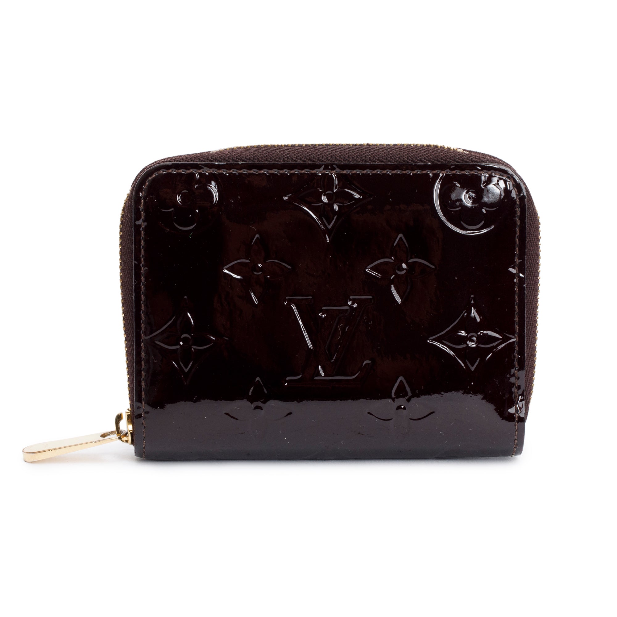 Louis Vuitton Amarante Monogram Vernis Leather Zippy Coin Purse w/ Box & Receipt