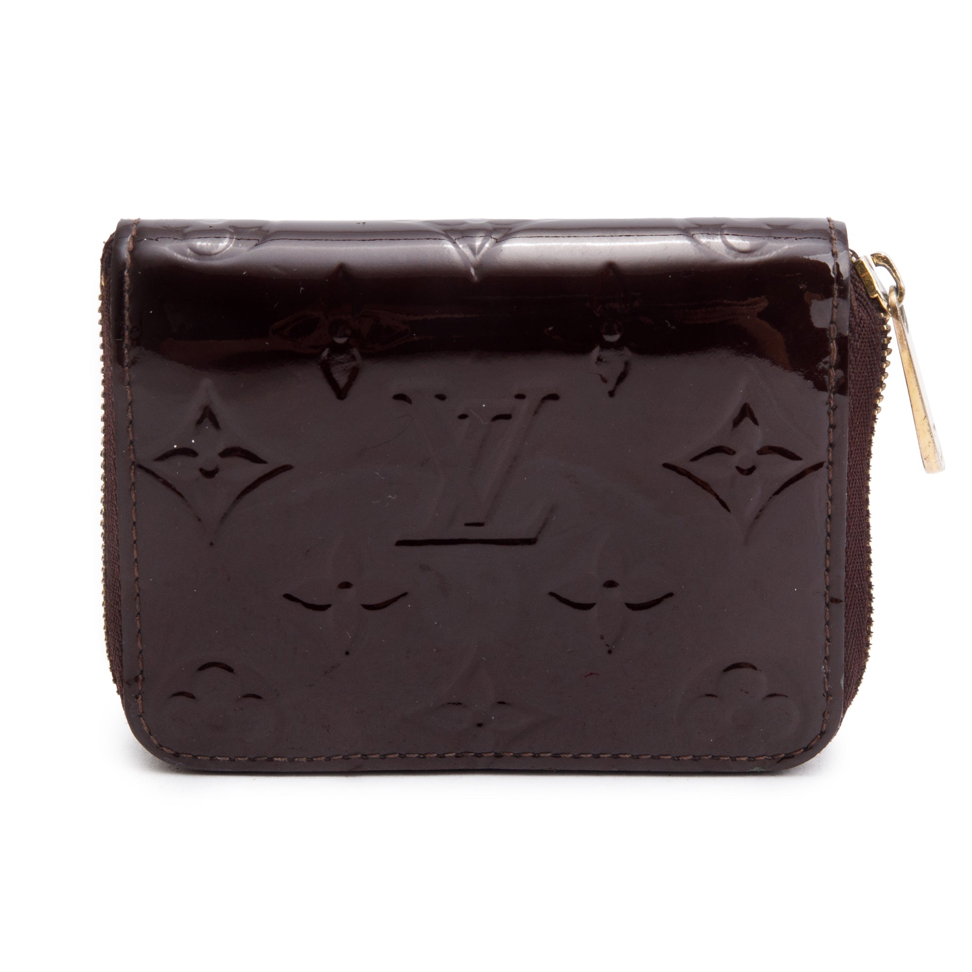 Louis Vuitton Amarante Monogram Vernis Leather Zippy Coin Purse w/ Box