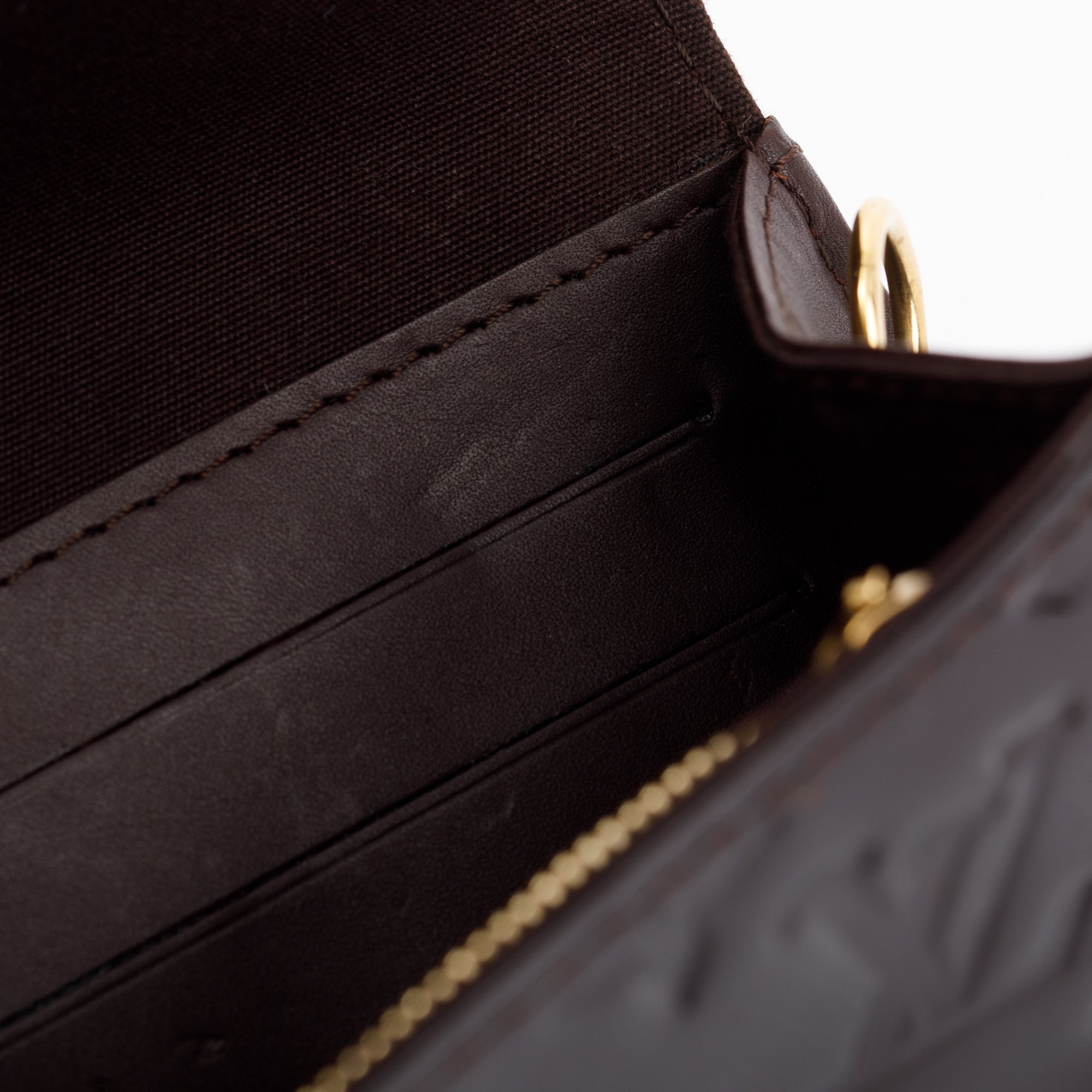 Louis Vuitton Amarante Monogram Vernis Patent Leather Sunset Boulevard Clutch