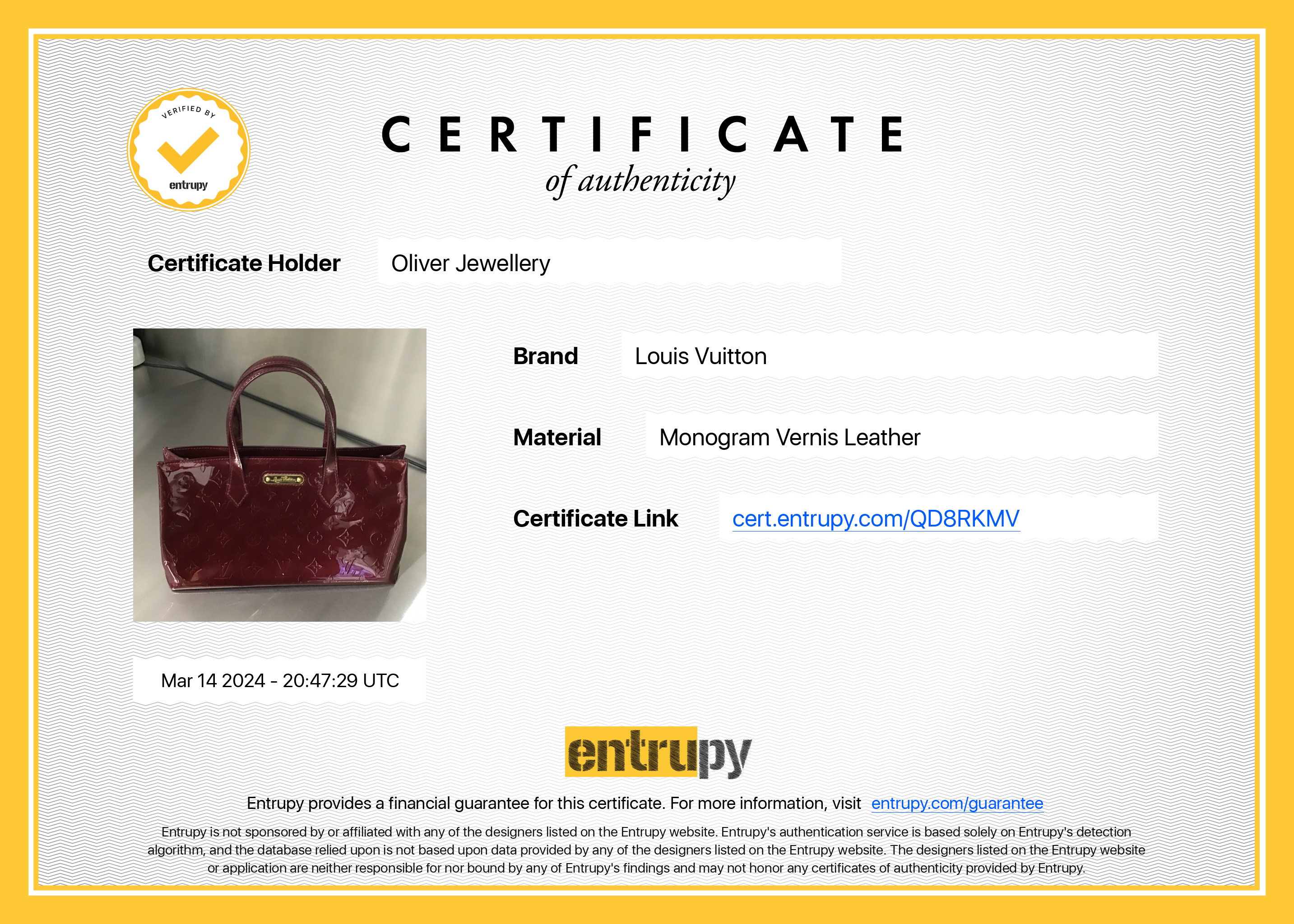 Louis Vuitton Amarante Monogram Vernis Wilshire PM