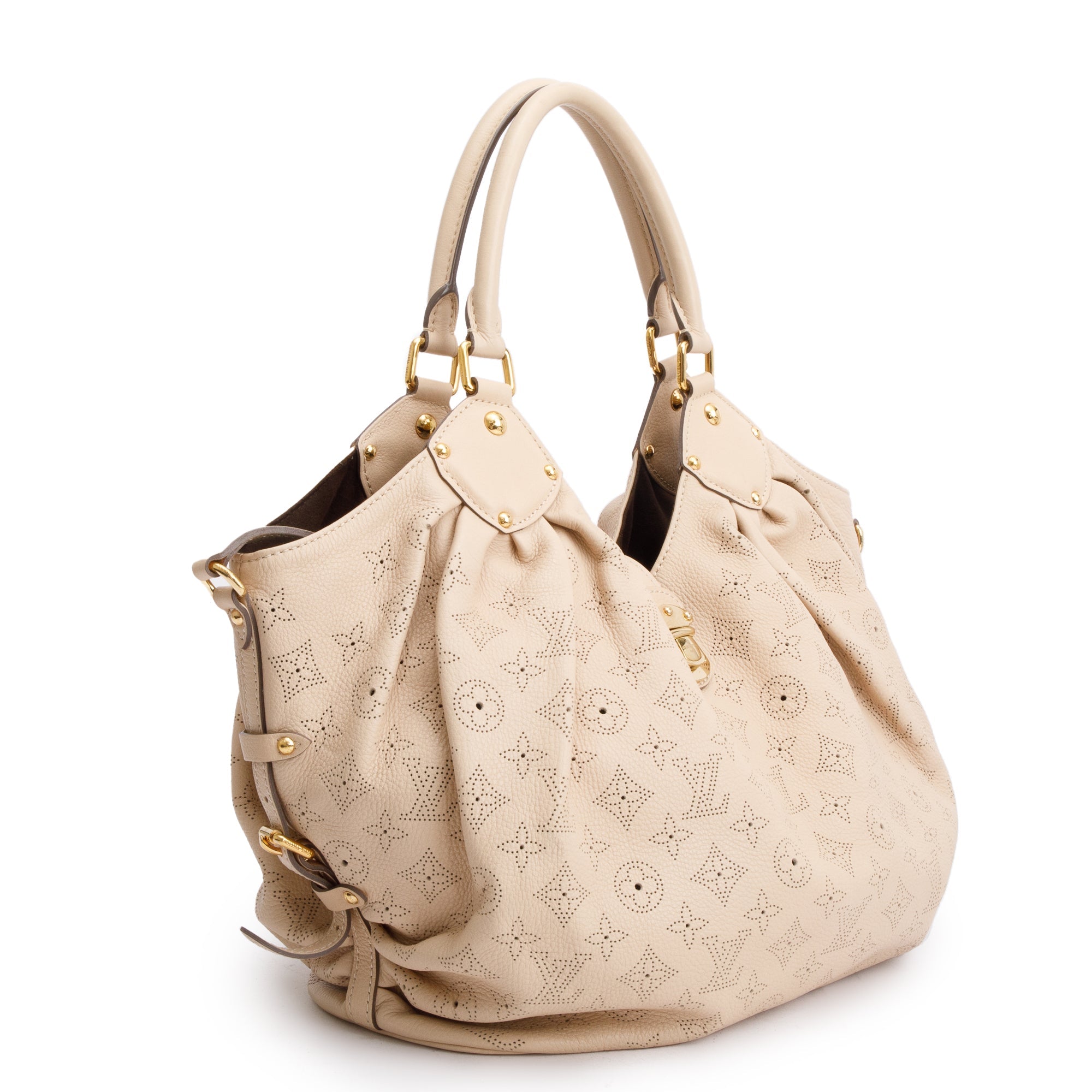 Louis Vuitton Beige Mahina Leather L Hobo