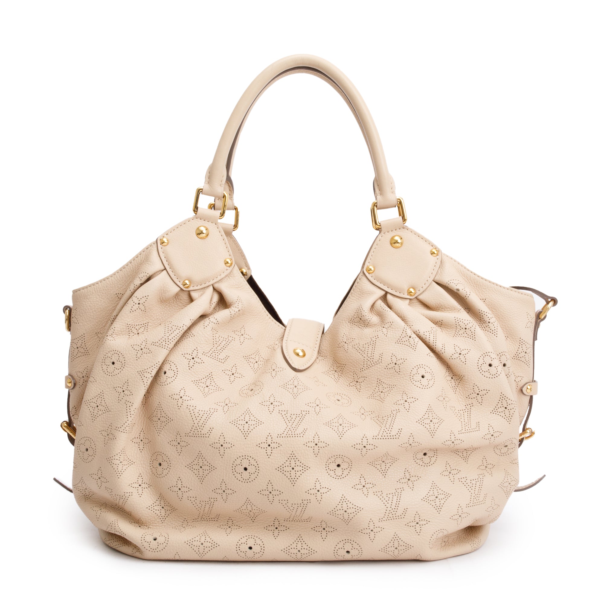 Louis Vuitton Beige Mahina Leather L Hobo