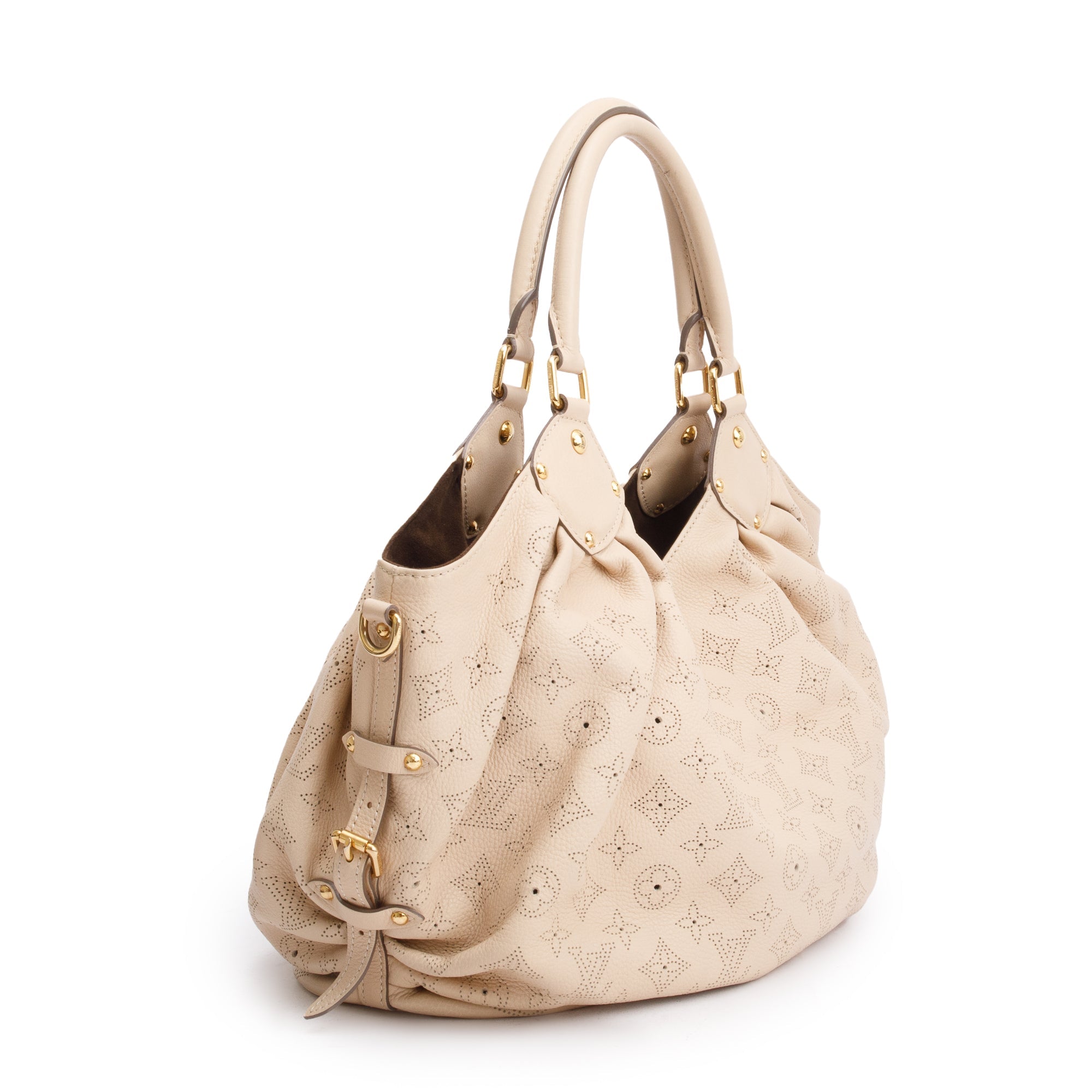 Louis Vuitton Beige Mahina Leather L Hobo