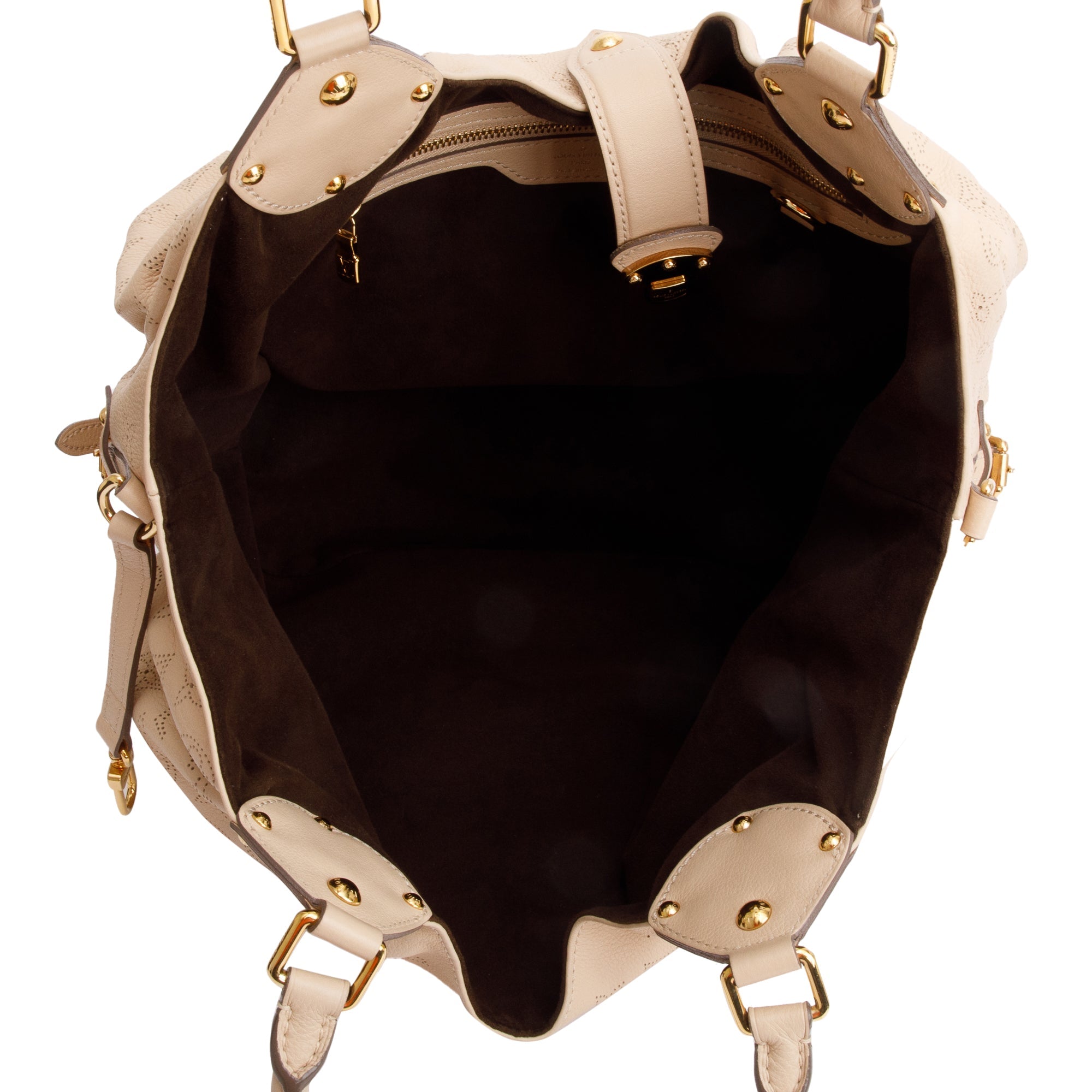 Louis Vuitton Beige Mahina Leather L Hobo