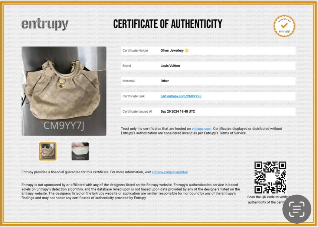 Louis Vuitton Beige Mahina Leather L Hobo