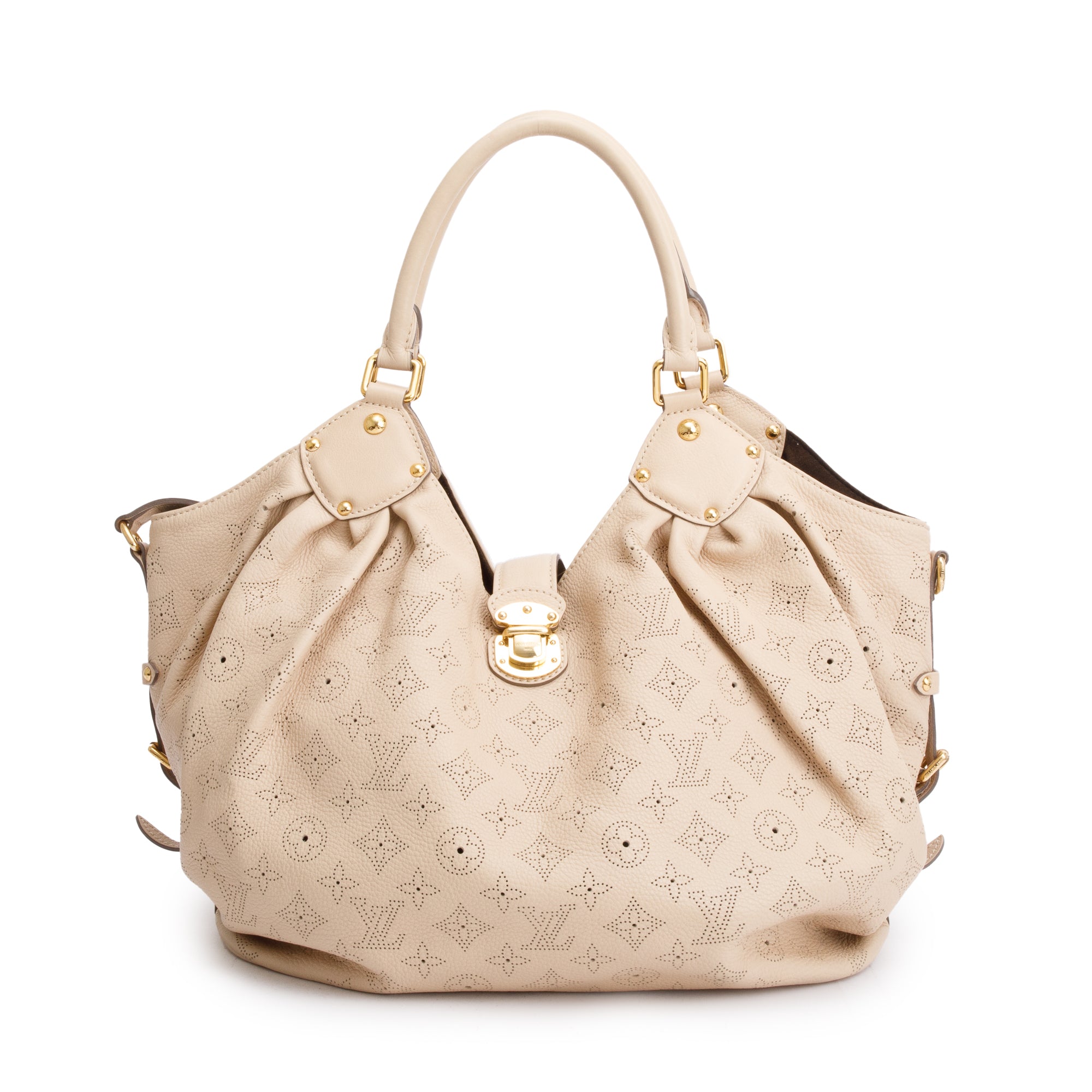 Louis Vuitton Beige Mahina Leather L Hobo