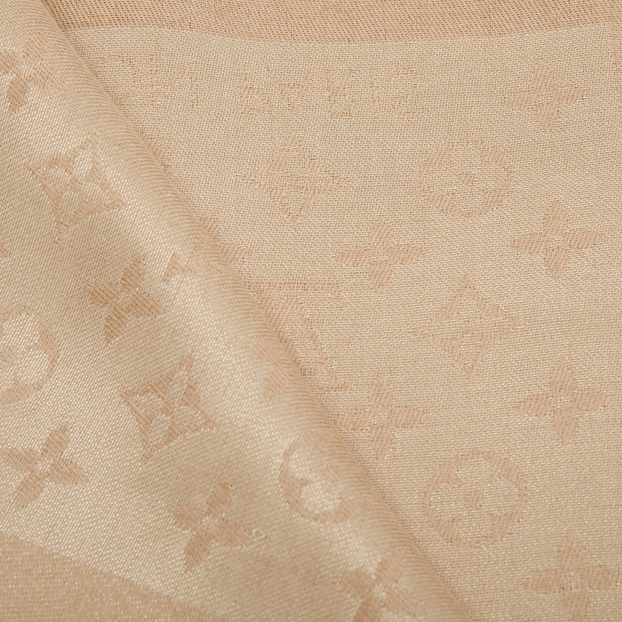 Louis Vuitton Beige Monogram Silk/Wool Shawl Scarf