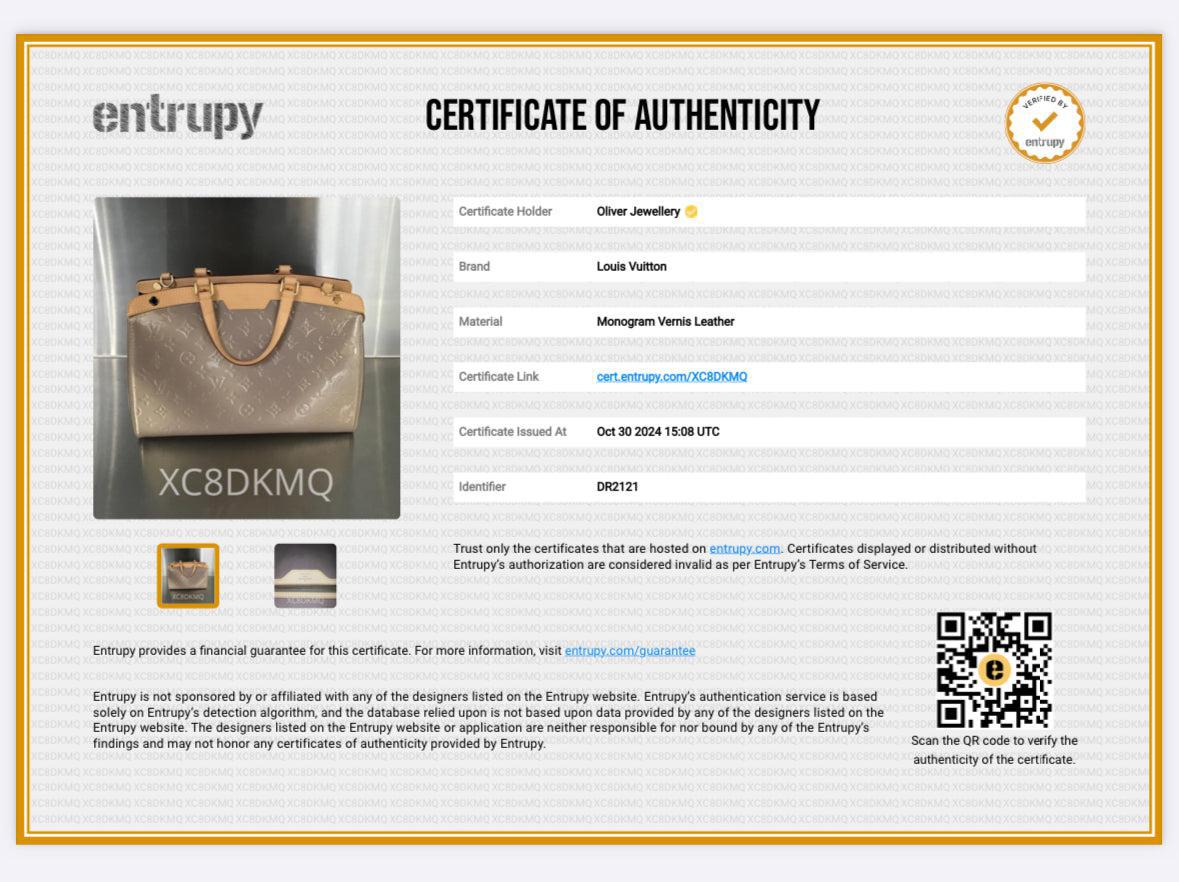 Louis Vuitton Beige Monogram Vernis Brea MM w/ Strap