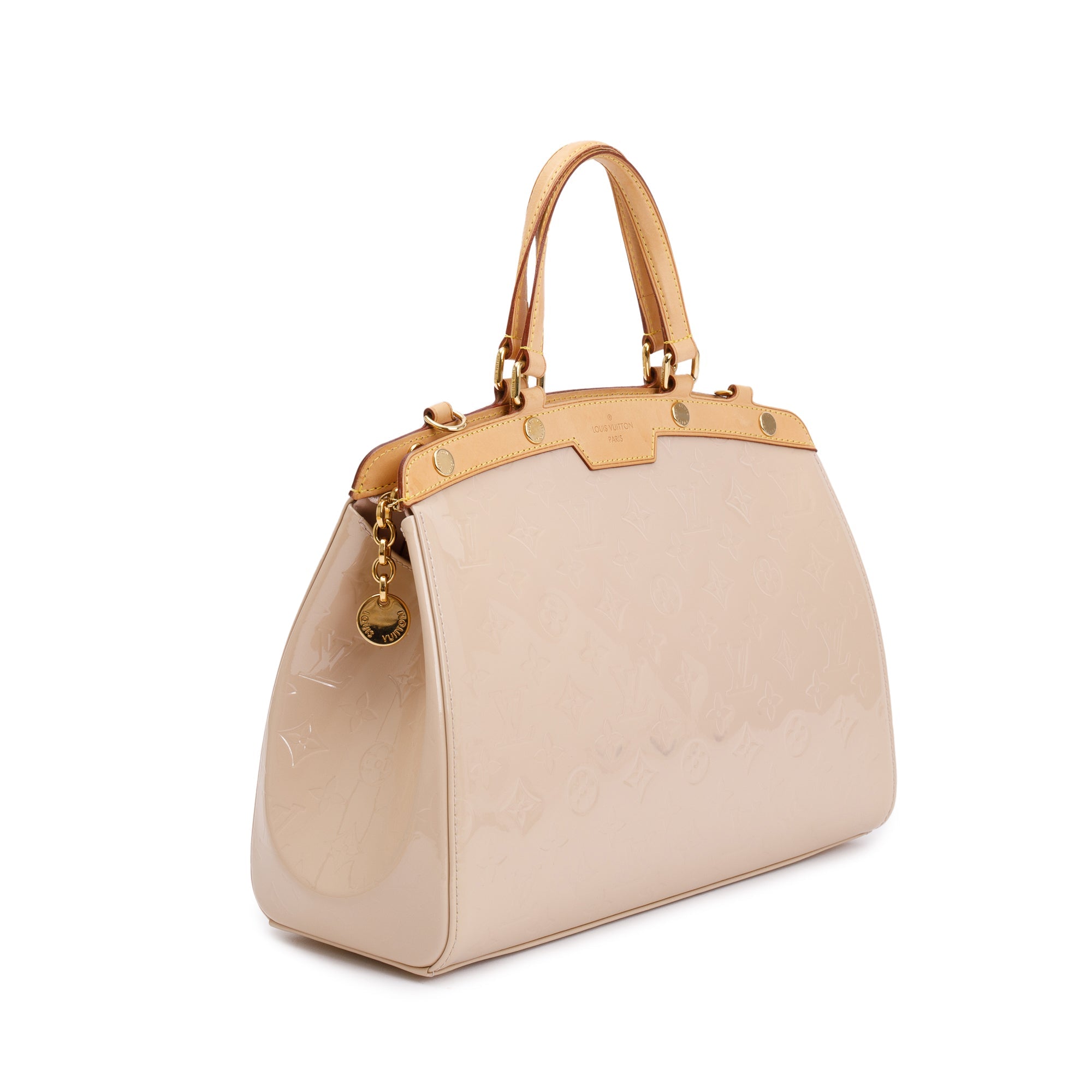 Louis Vuitton Beige Monogram Vernis Brea MM w/ Strap