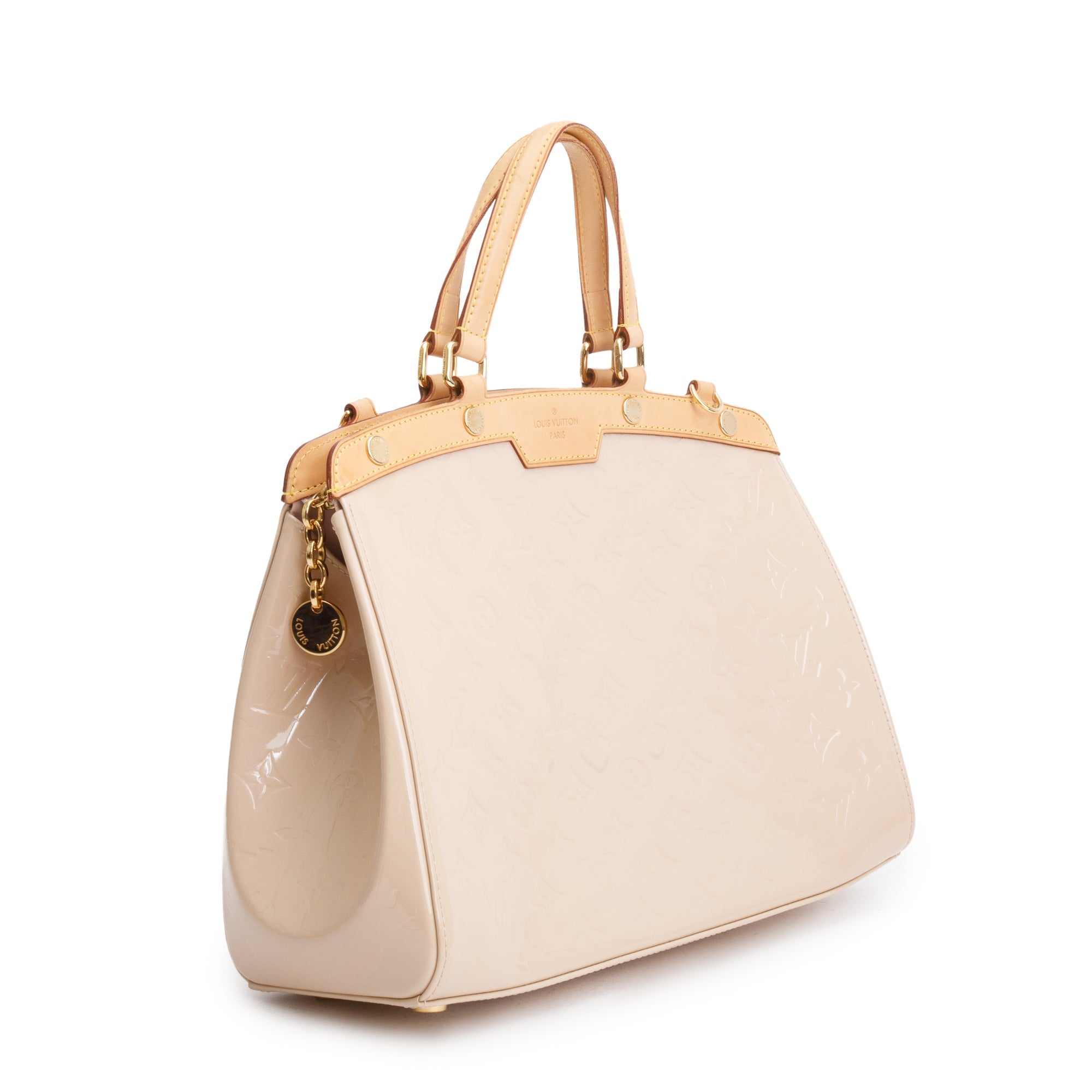 Louis Vuitton Beige Monogram Vernis Brea MM w/ Strap