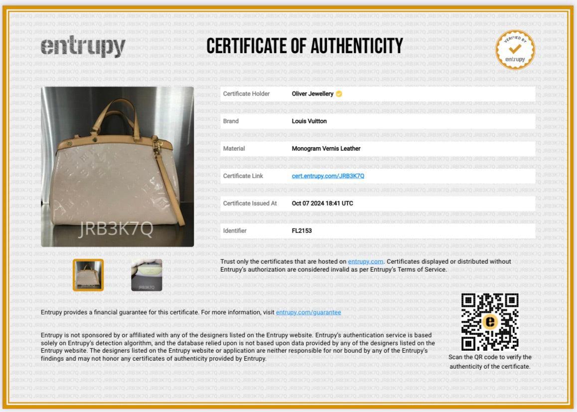 Louis Vuitton Beige Monogram Vernis Brea MM w/ Strap