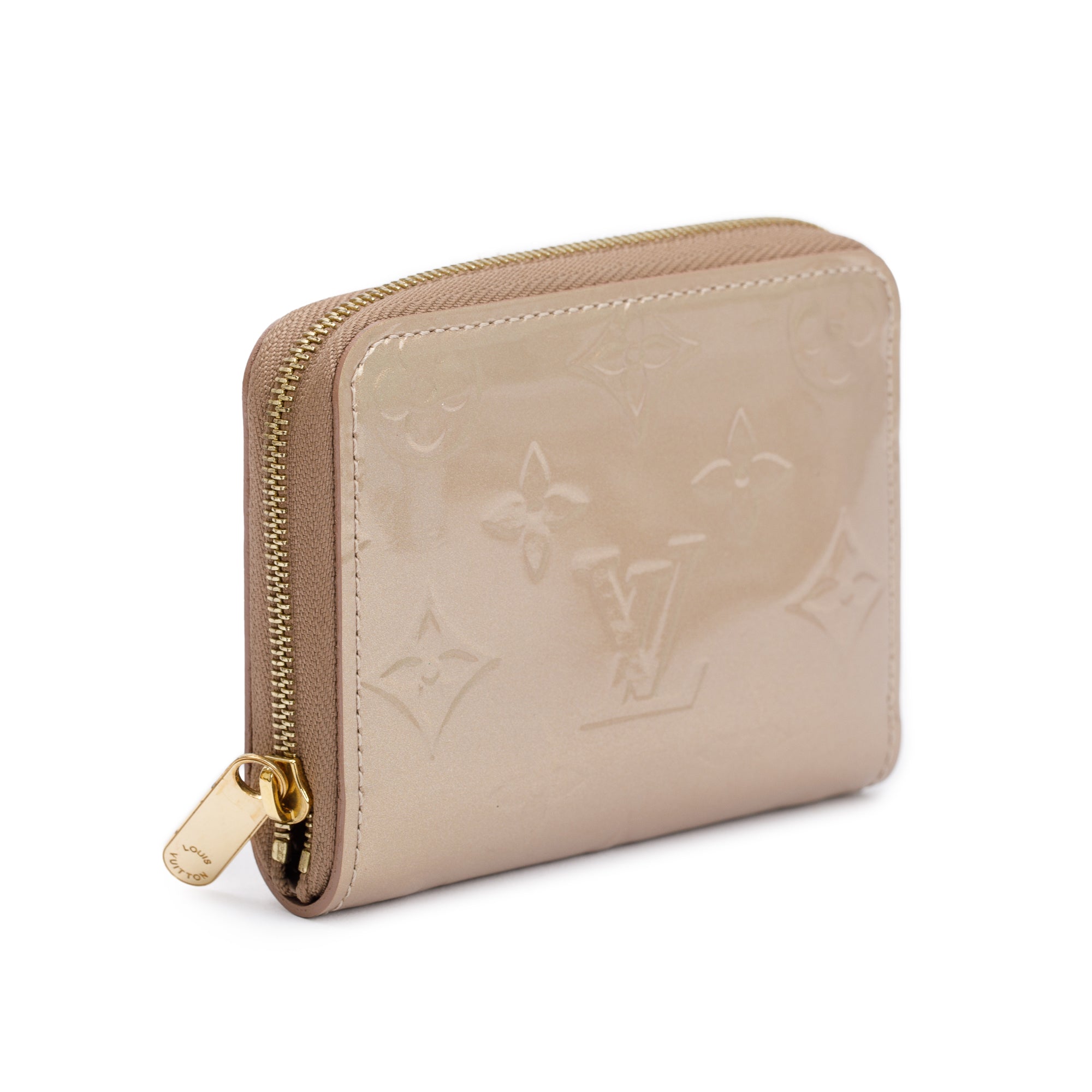 Louis Vuitton Beige Monogram Vernis Leather Zippy Coin Purse