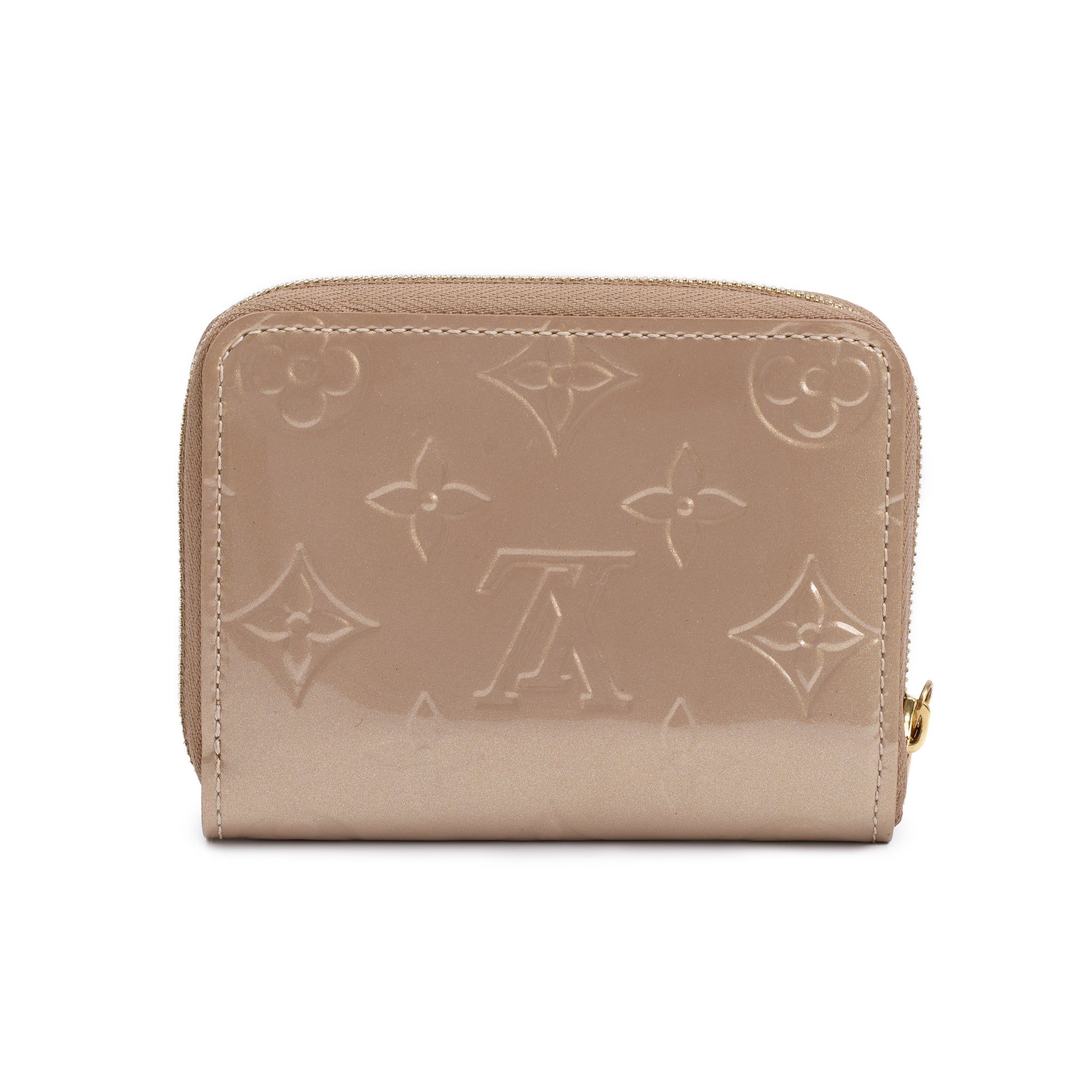 Louis Vuitton Beige Monogram Vernis Leather Zippy Coin Purse