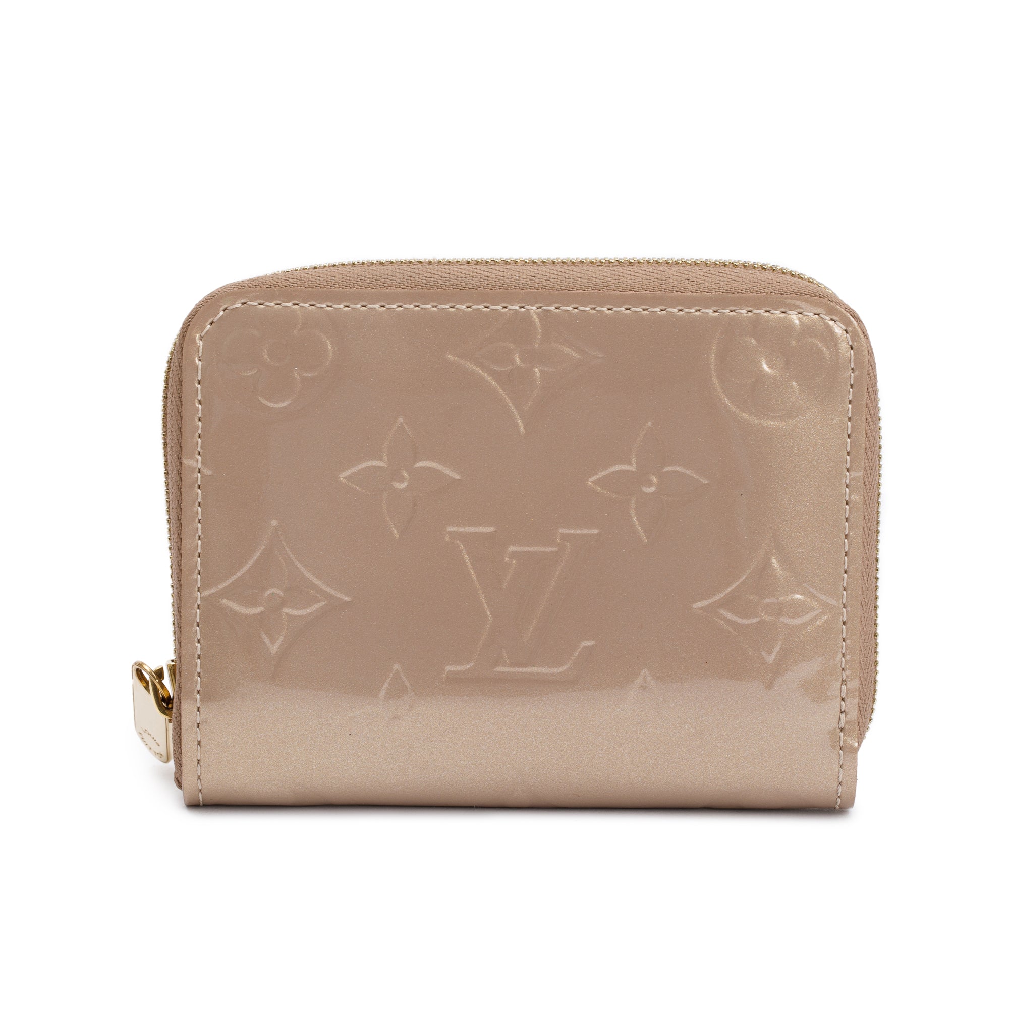 Louis Vuitton Beige Monogram Vernis Leather Zippy Coin Purse