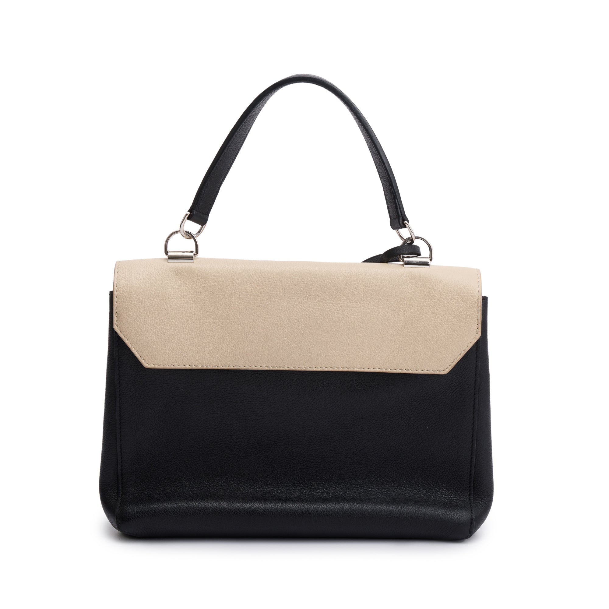 Louis Vuitton Beige/Black Taurillon Leather LockMe II Top Handle Bag