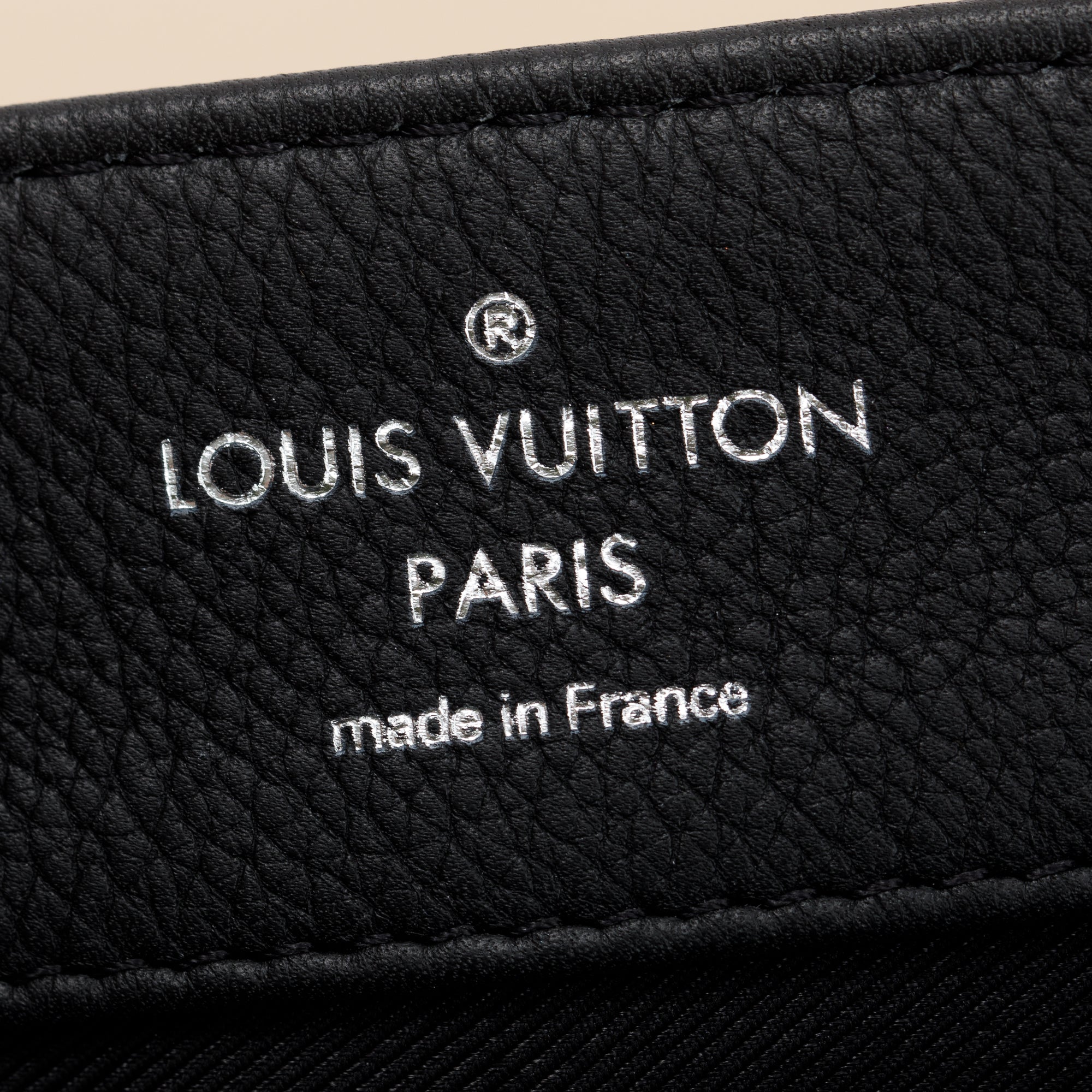 Louis Vuitton Beige/Black Taurillon Leather Lockme II Top Handle Bag