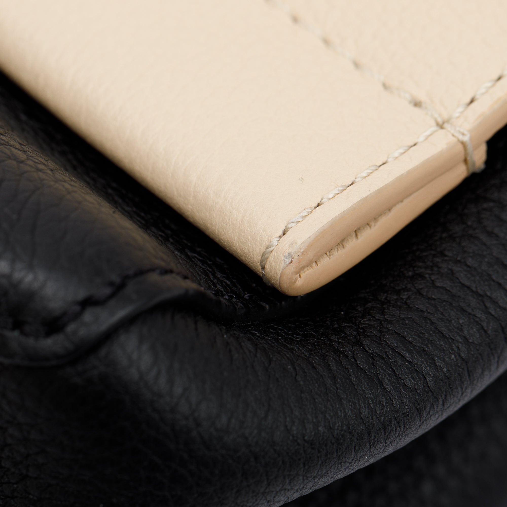 Louis Vuitton Beige/Black Taurillon Leather Lockme II Top Handle Bag