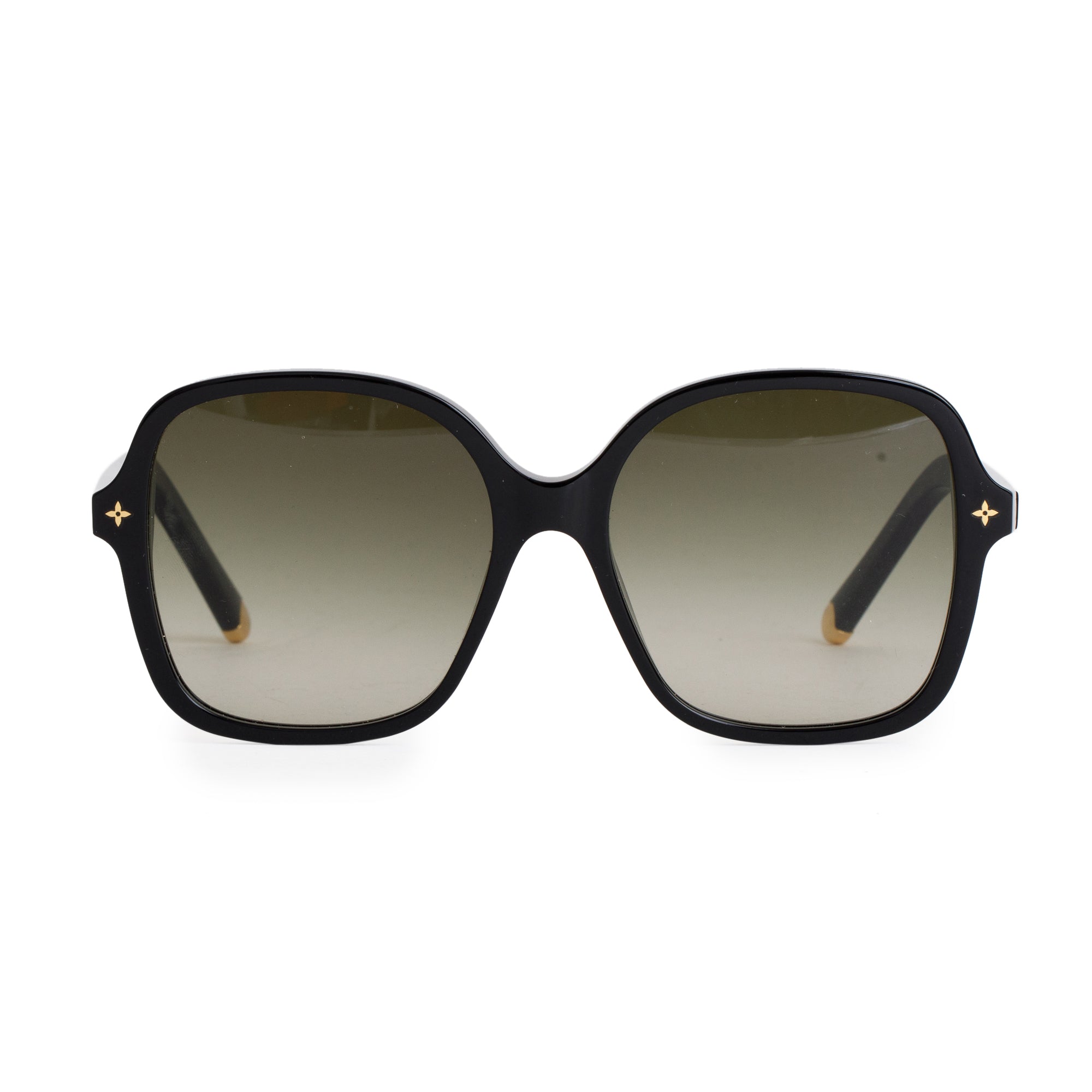 Louis Vuitton Black Acetate My Monogram Light Square Sunglasses w/ Box & Receipt