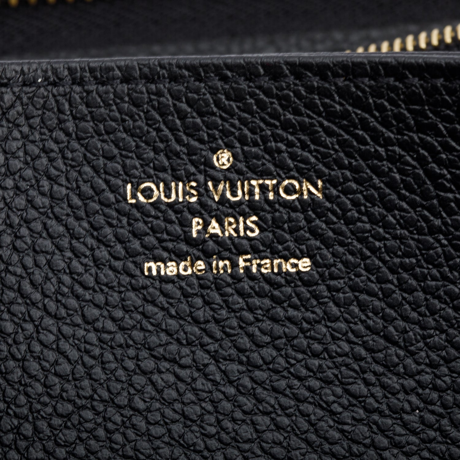 Louis Vuitton Black Beige Monogram Giant Bicolor Empreinte Leather Zippy Wallet w/ Box